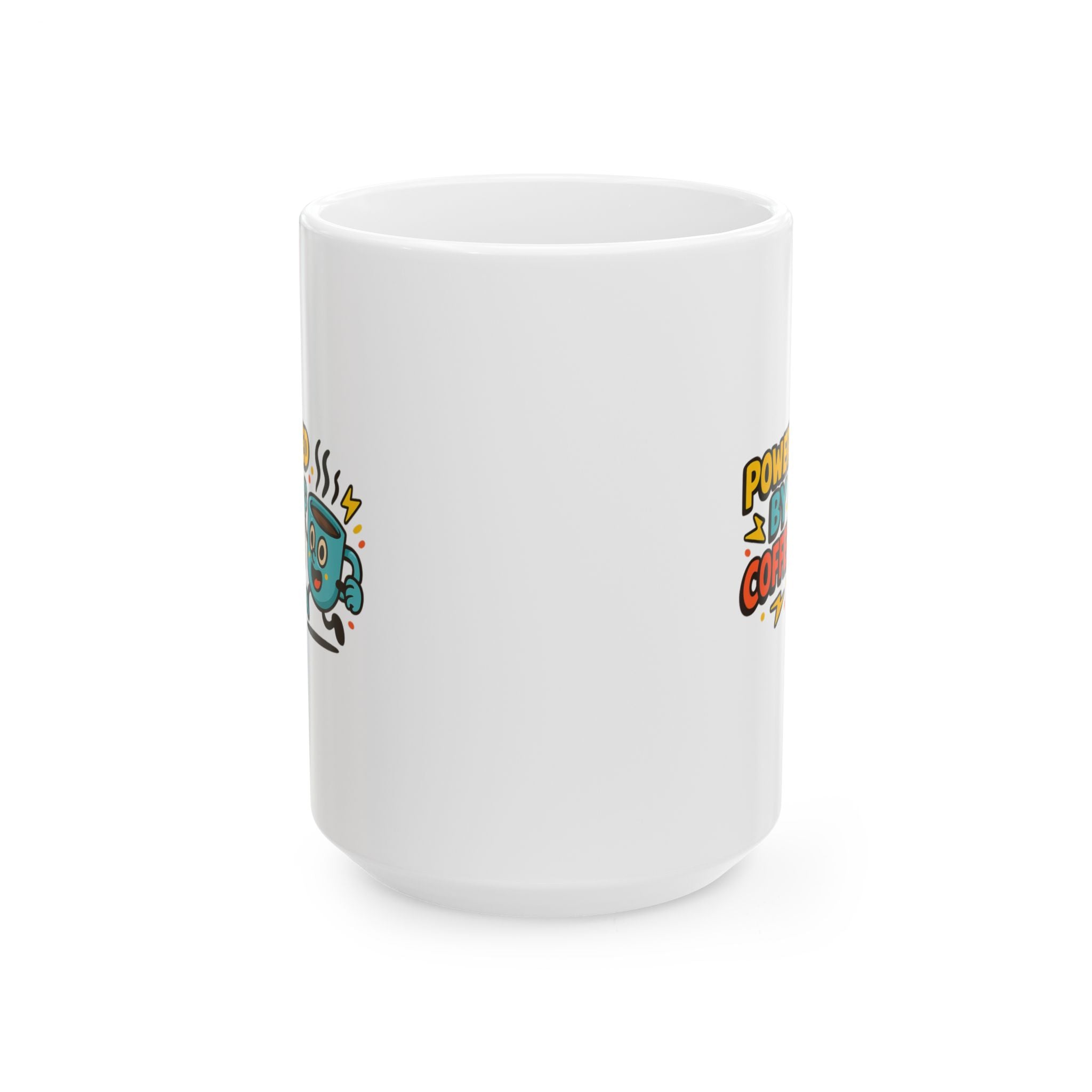 Officially Powered By Coffee Status Good Coffee Mug | Funny Coffee Gift | Ceramic Mug