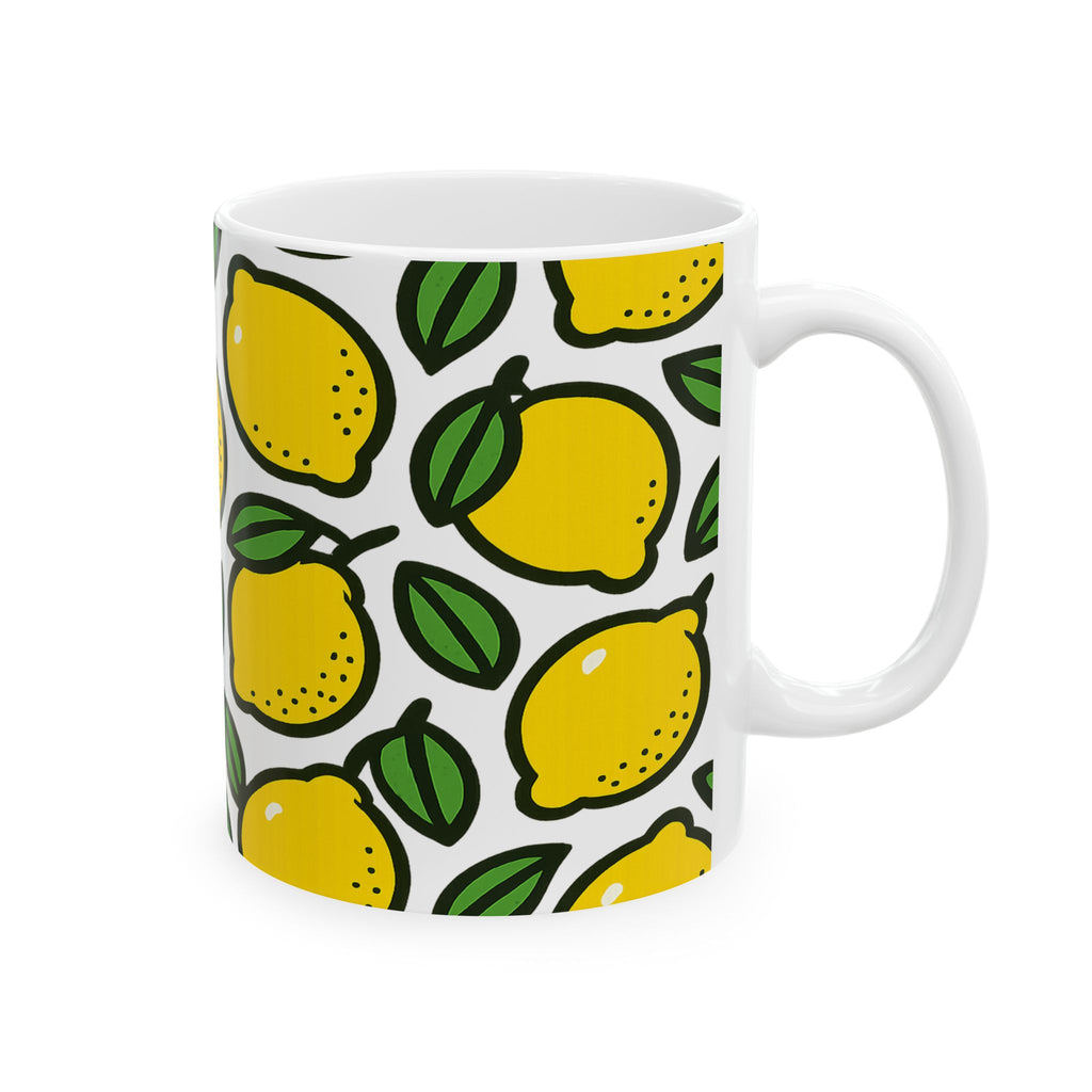 Bold Lemons Full Wrap Coffee Mug | Fruit Gift | Ceramic Mug