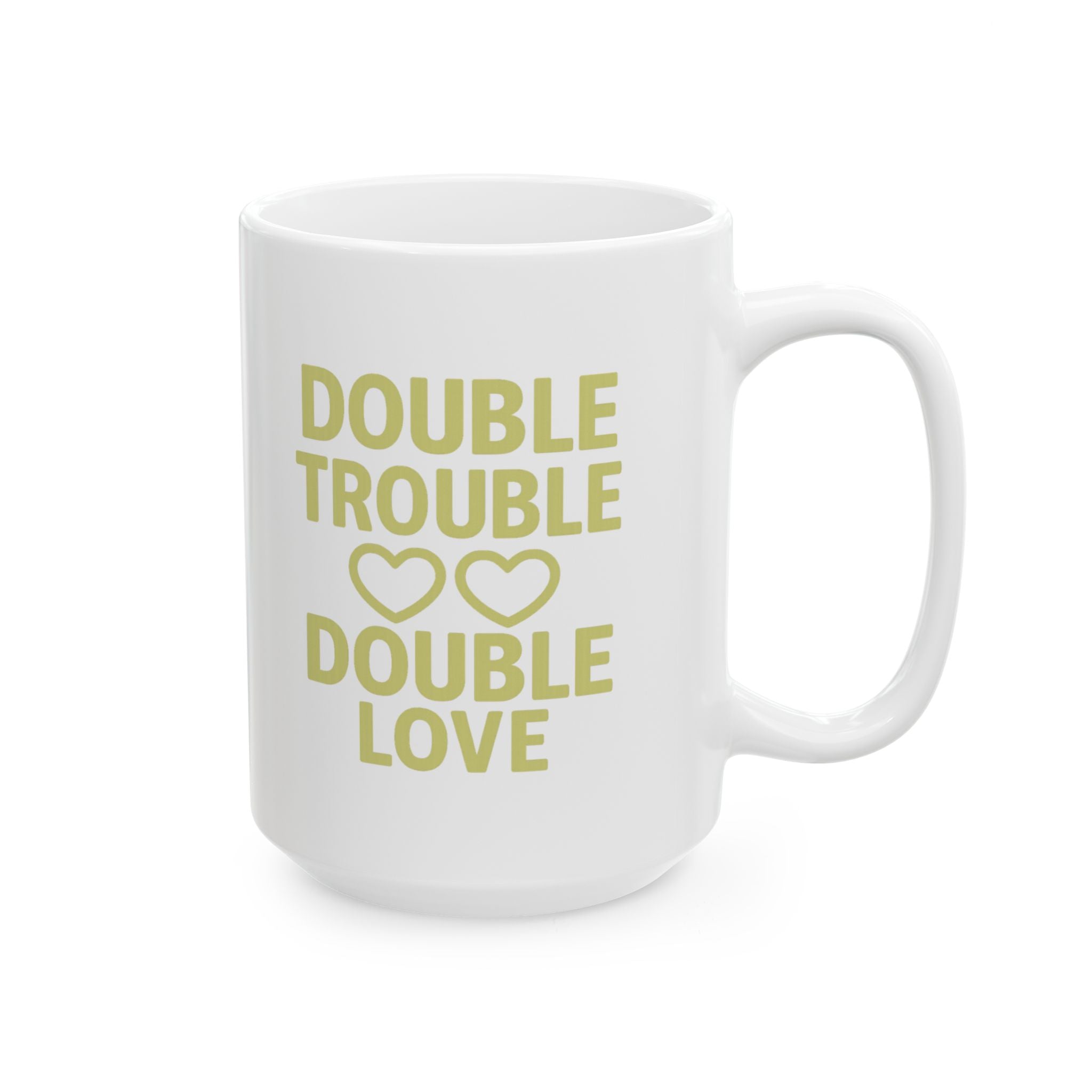 Twin Mom Double The Trouble Double The Love Coffee Mug | Gift for Mom | Ceramic Mug