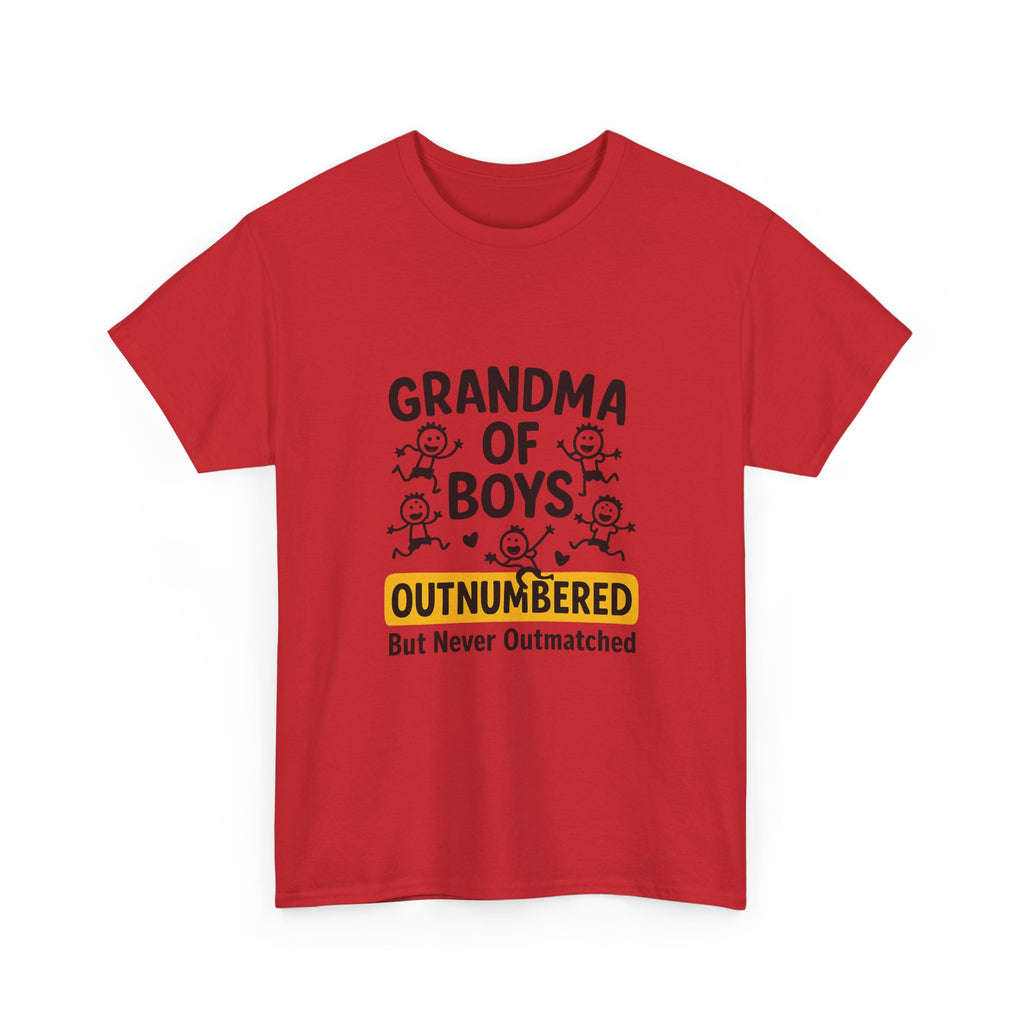 Grandma Of Boys Outnumbered T-Shirt | Gift for Grandma | Graphic Tee