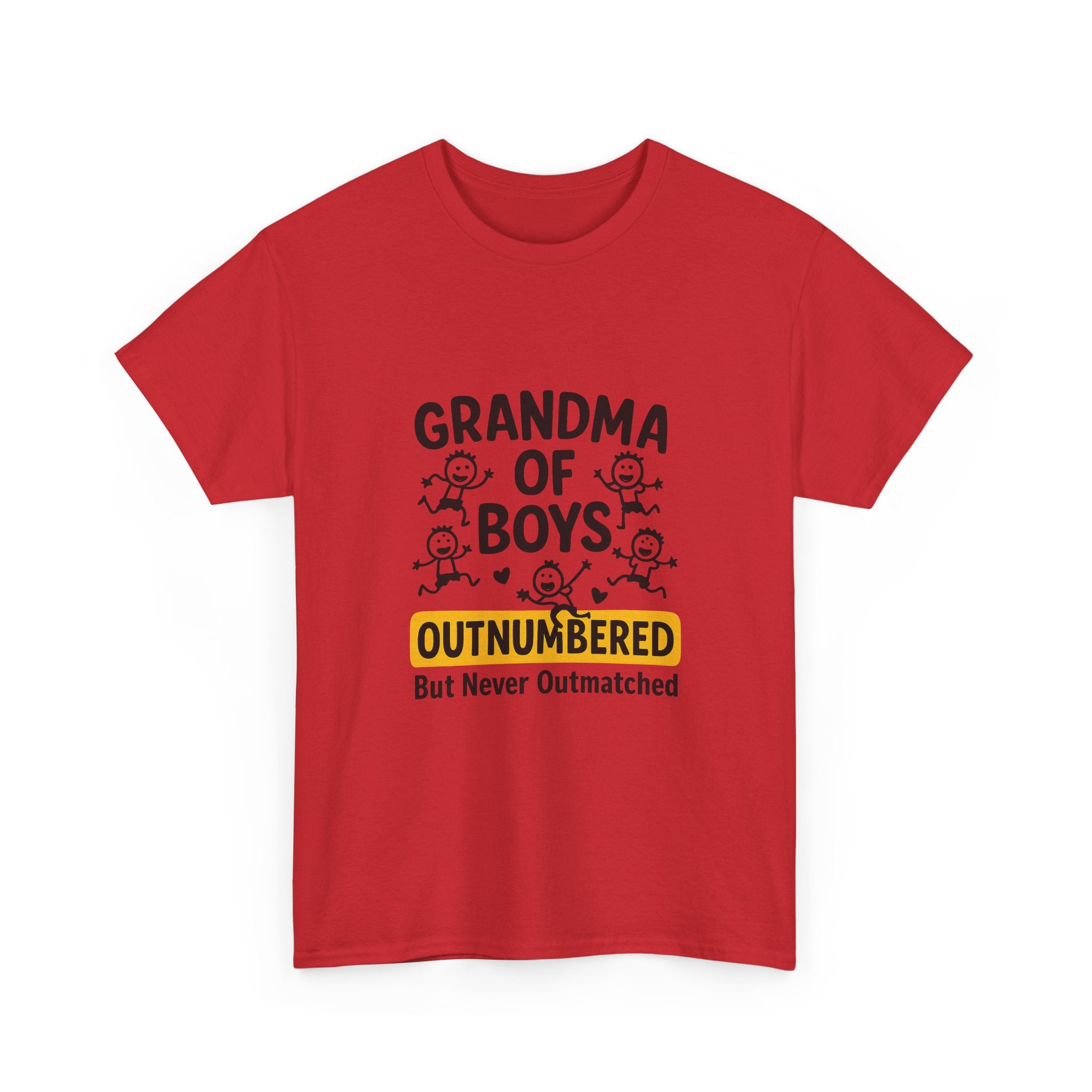 Grandma Of Boys Outnumbered T-Shirt | Gift for Grandma | Graphic Tee