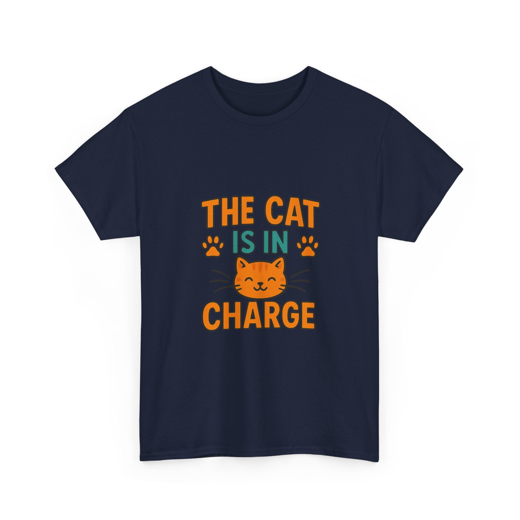 Boss Is The Cat T-Shirt | Funny Pet Humor | Graphic Tee