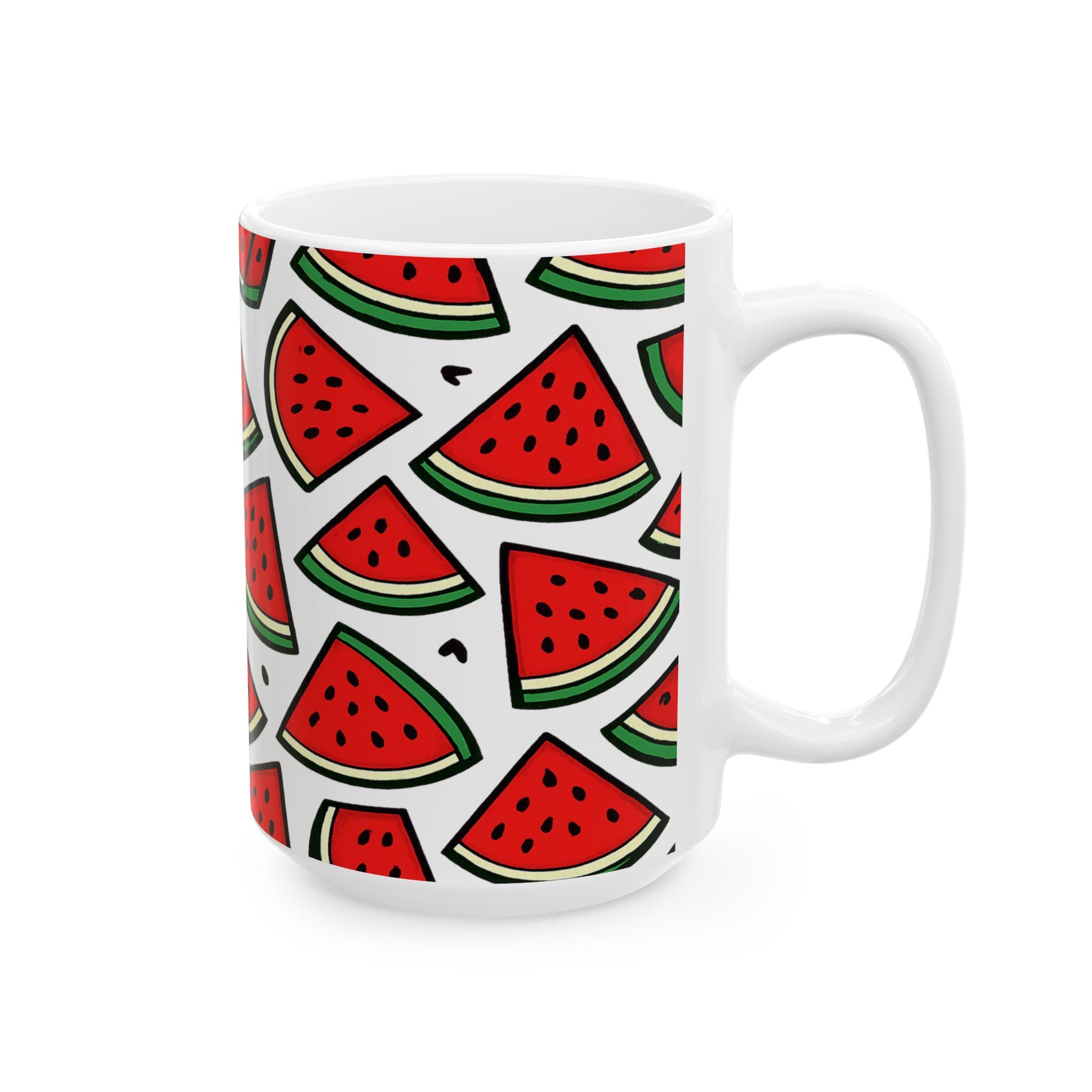 Bold Watermelon Slices Full Wrap Coffee Mug | Fruit Gift | Ceramic Mug
