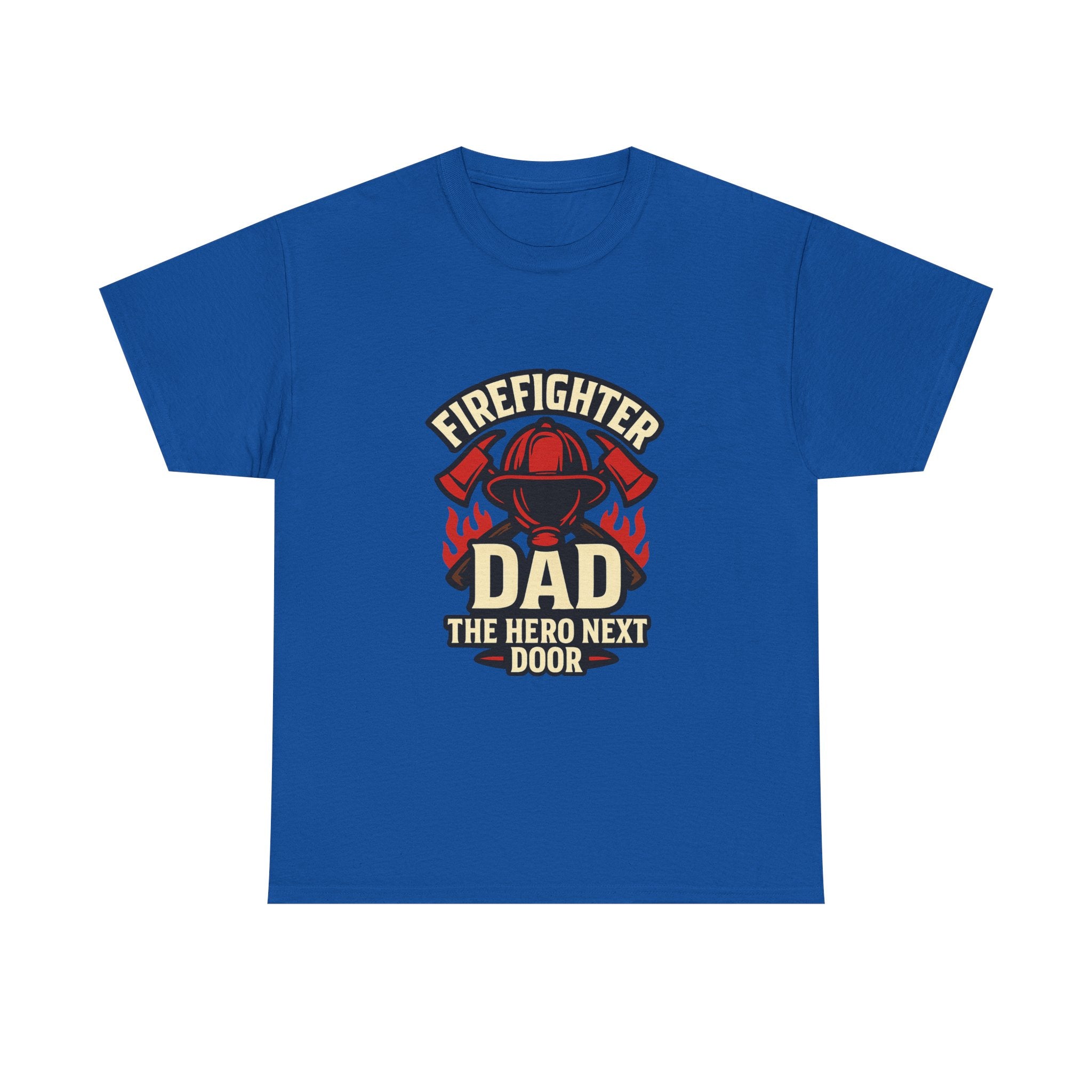 Firefighter Dad The Hero Next Door T-Shirt | Gift for Dad | Graphic Tee