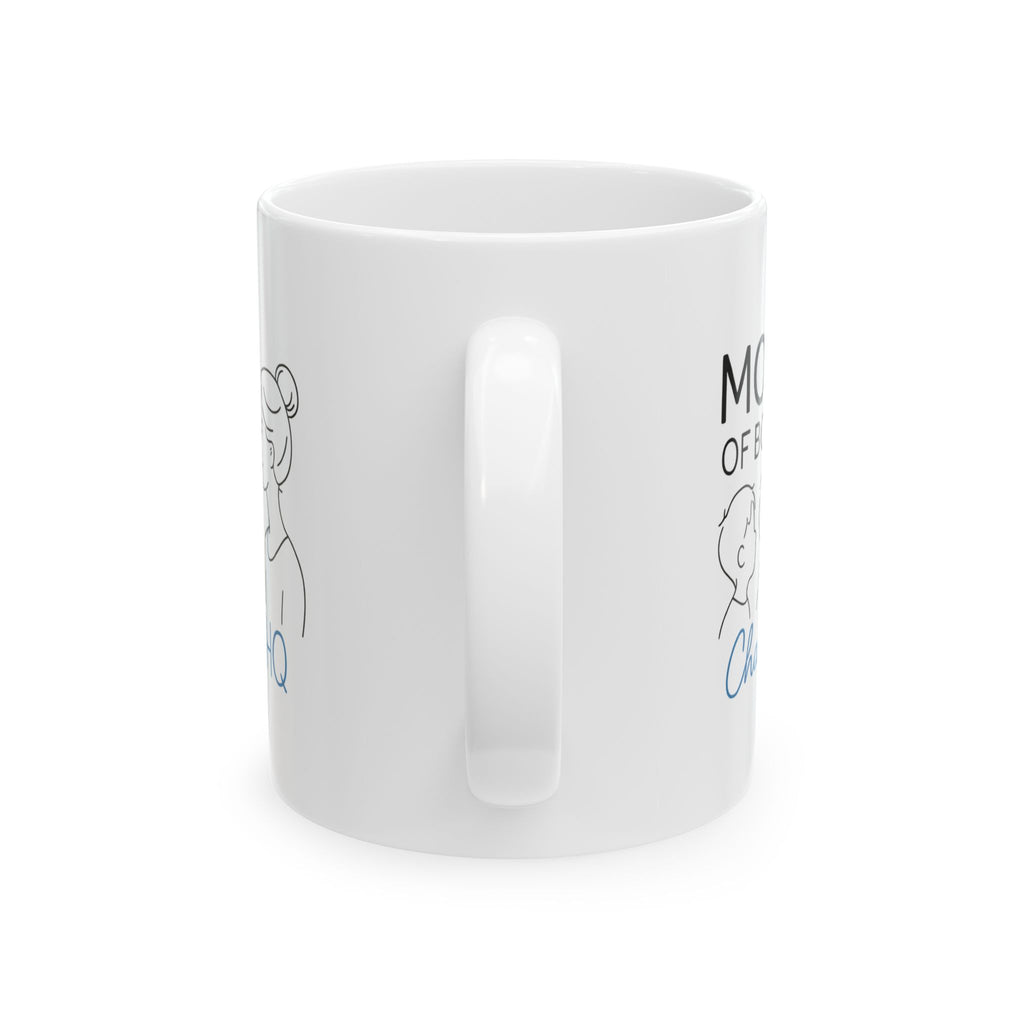Mom Of Boys Running On Coffee And Chaos Coffee Mug | Boy Mom Humor | Ceramic Mug