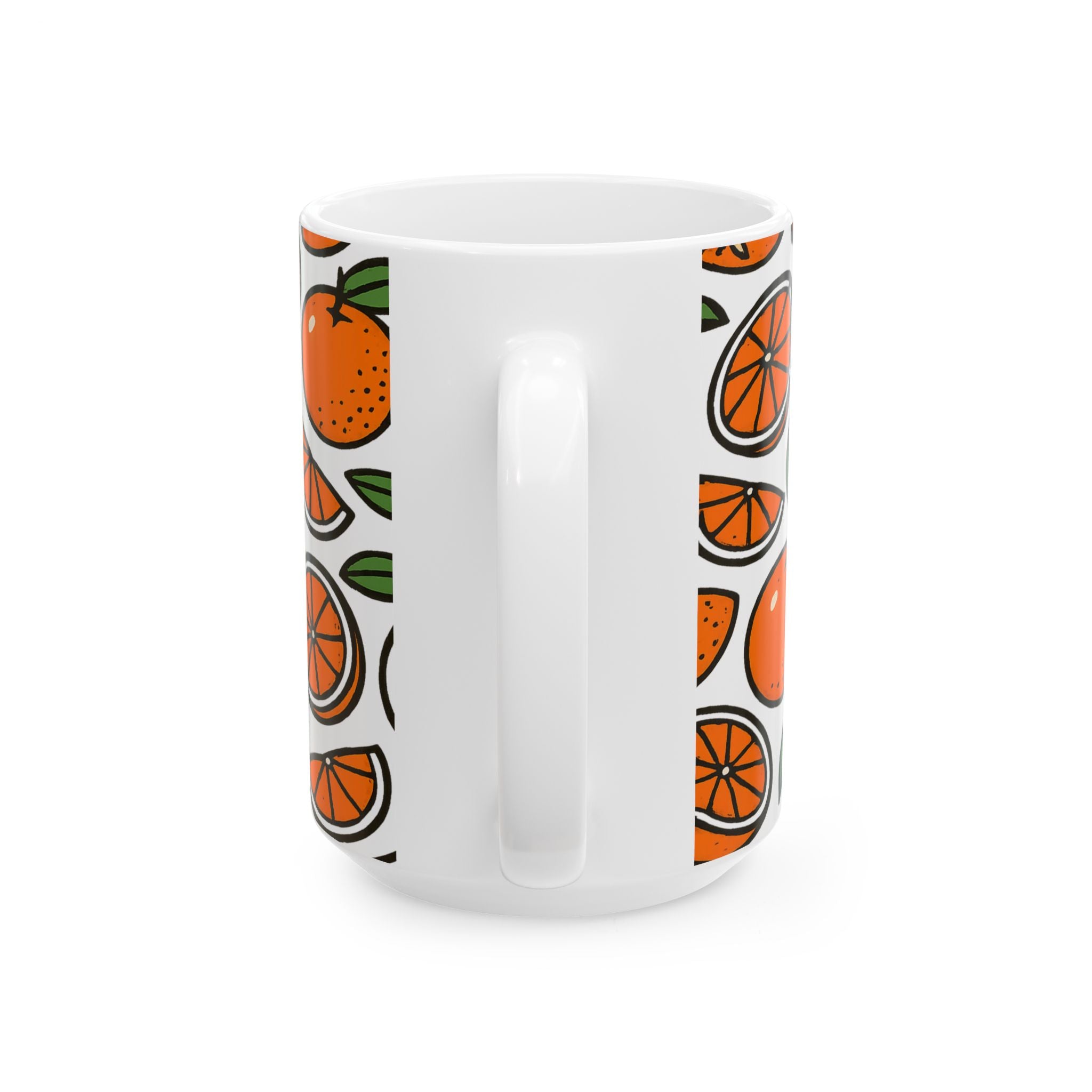 Bold Oranges Pattern Coffee Mug | Fruit Lover Gift | Ceramic Mug