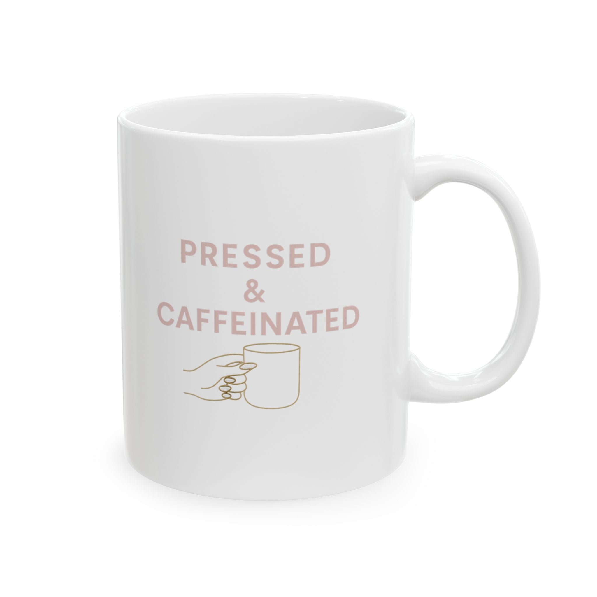 Nail Tech Pressed And Caffeinated Coffee Mug | Unique Gift | Ceramic Mug