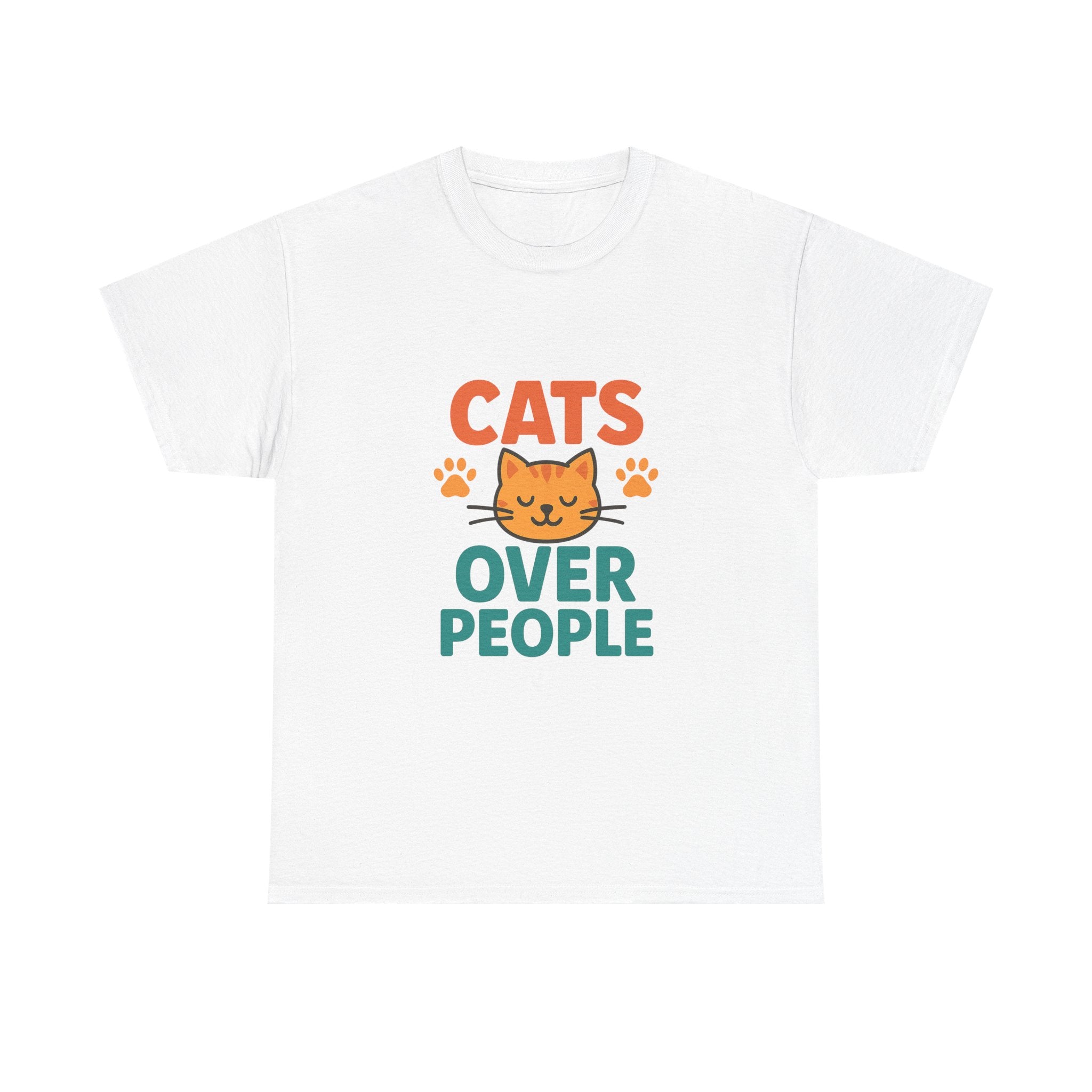 Cats Over People Period T-Shirt | Cat Lover Humor | Graphic Tee