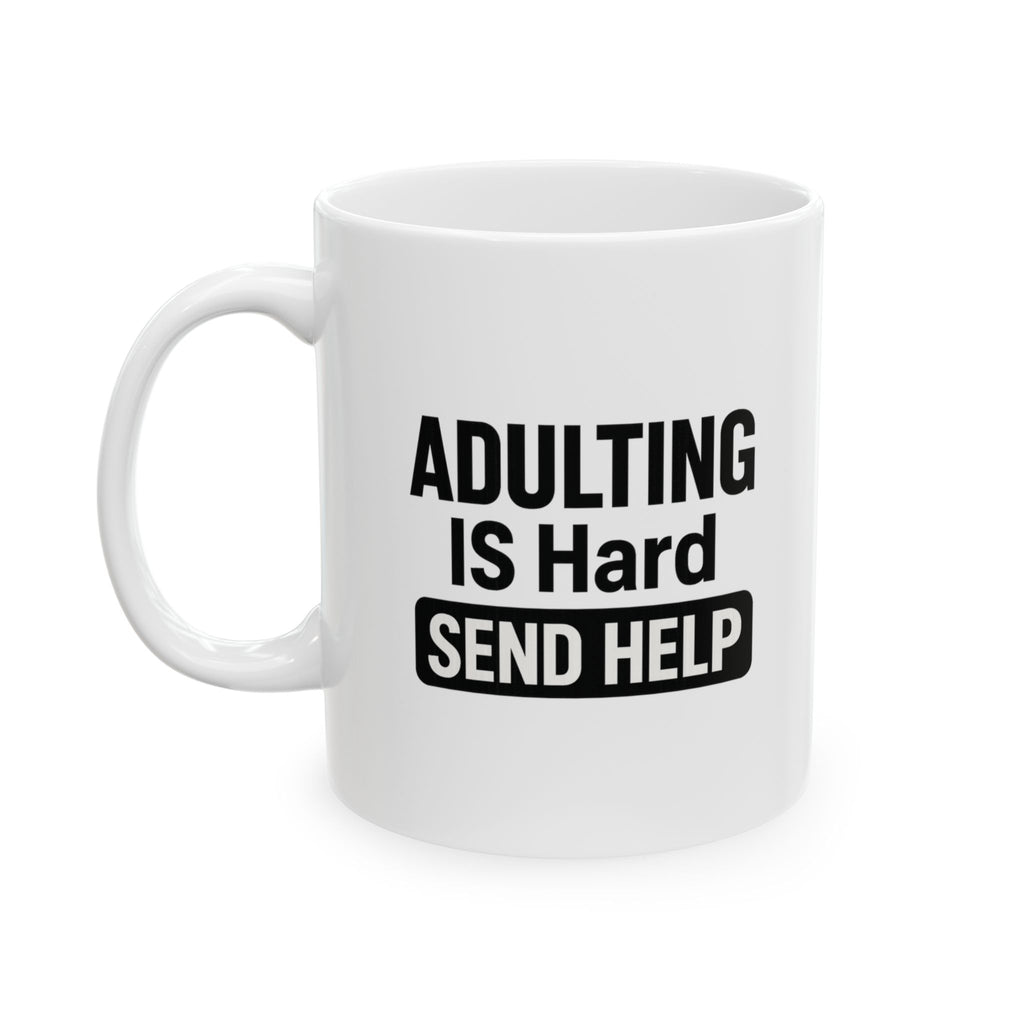 Adulting Is Wildly Overrated Coffee Mug | Funny Millennial Humor | Ceramic Mug