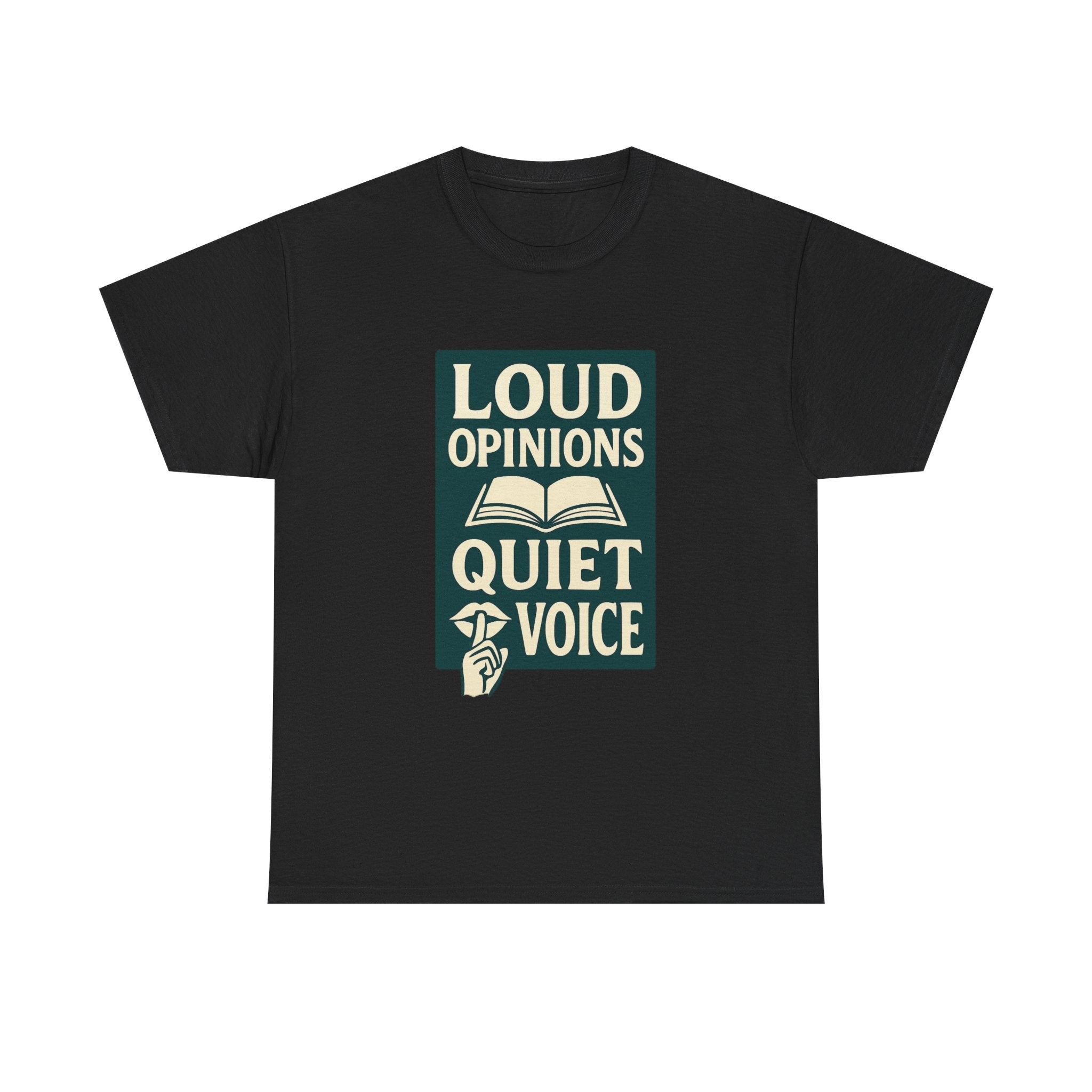 Librarian Loud Opinions Quiet Voice T-Shirt | Unique Gift | Graphic Tee
