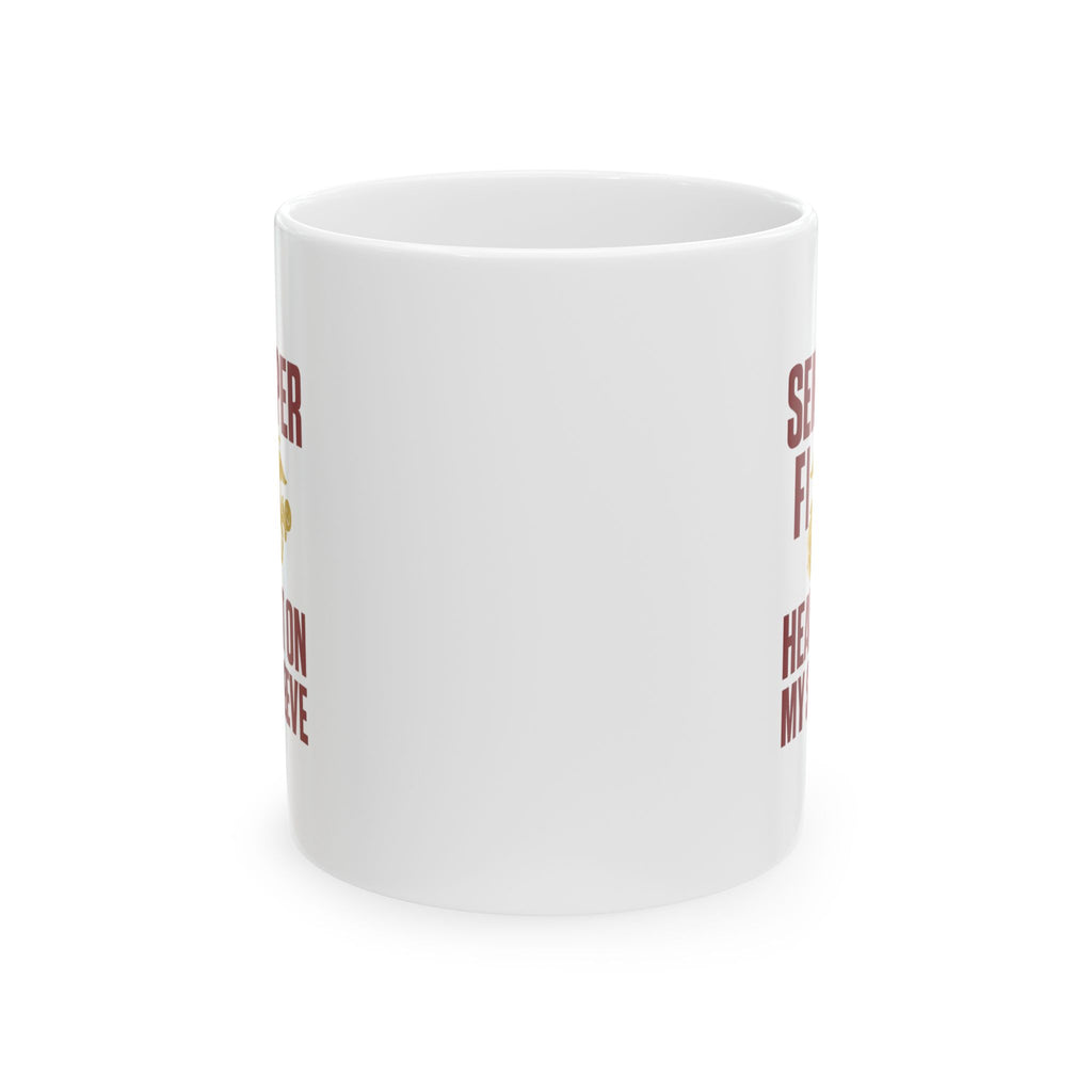 Marine Mom Semper Fi Heart On My Sleeve Coffee Mug | Gift for Mom | Ceramic Mug