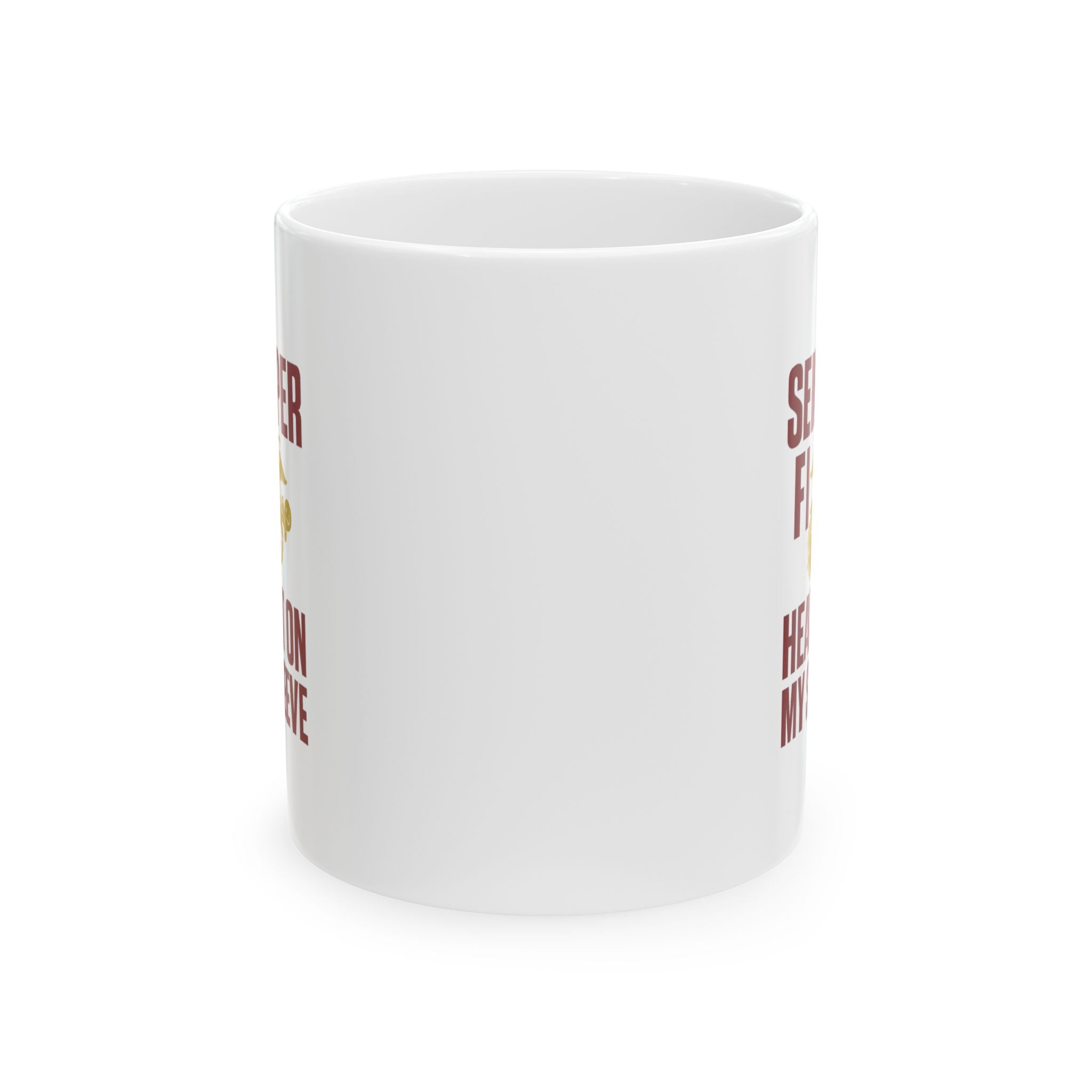 Marine Mom Semper Fi Heart On My Sleeve Coffee Mug | Gift for Mom | Ceramic Mug