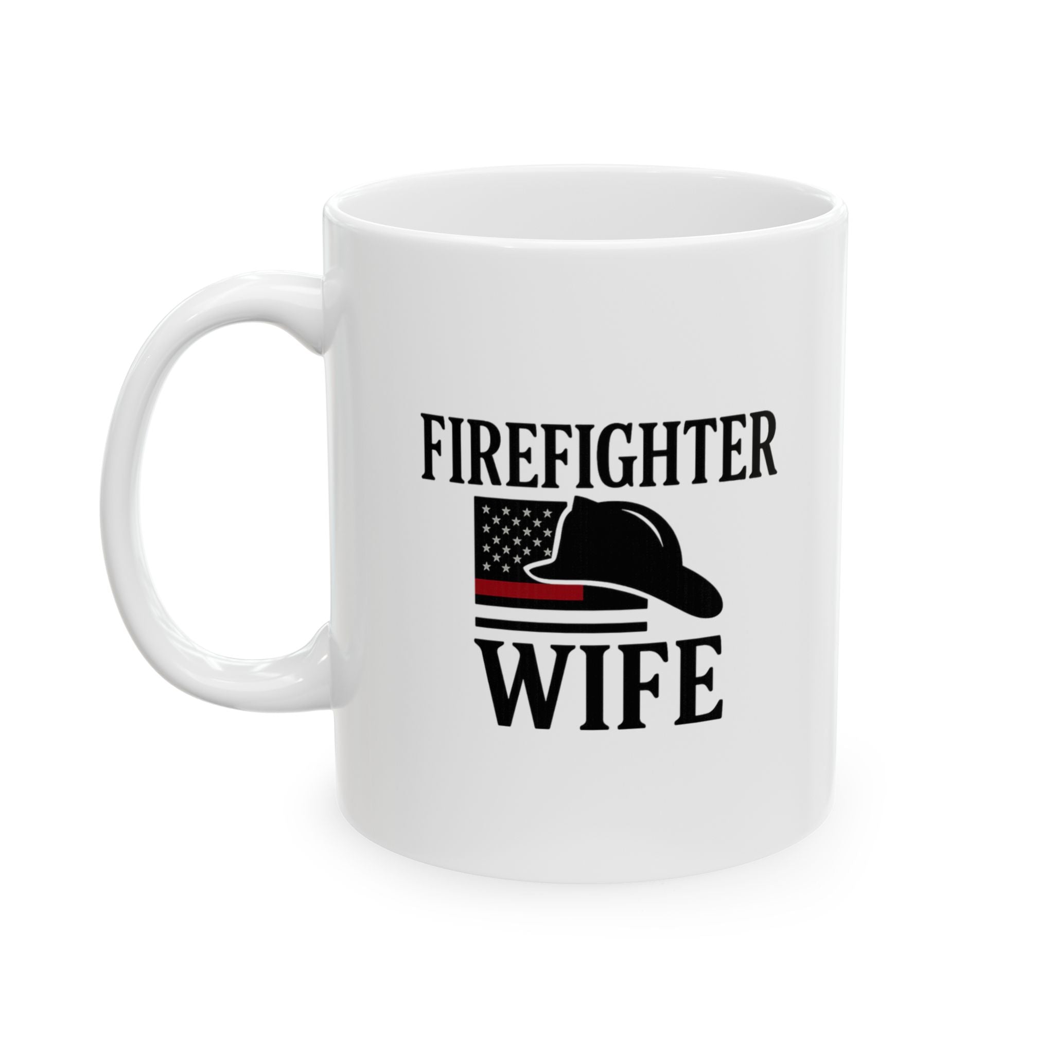 Firefighter Wife Thin Red Line Coffee Mug | Unique Gift | Ceramic Mug