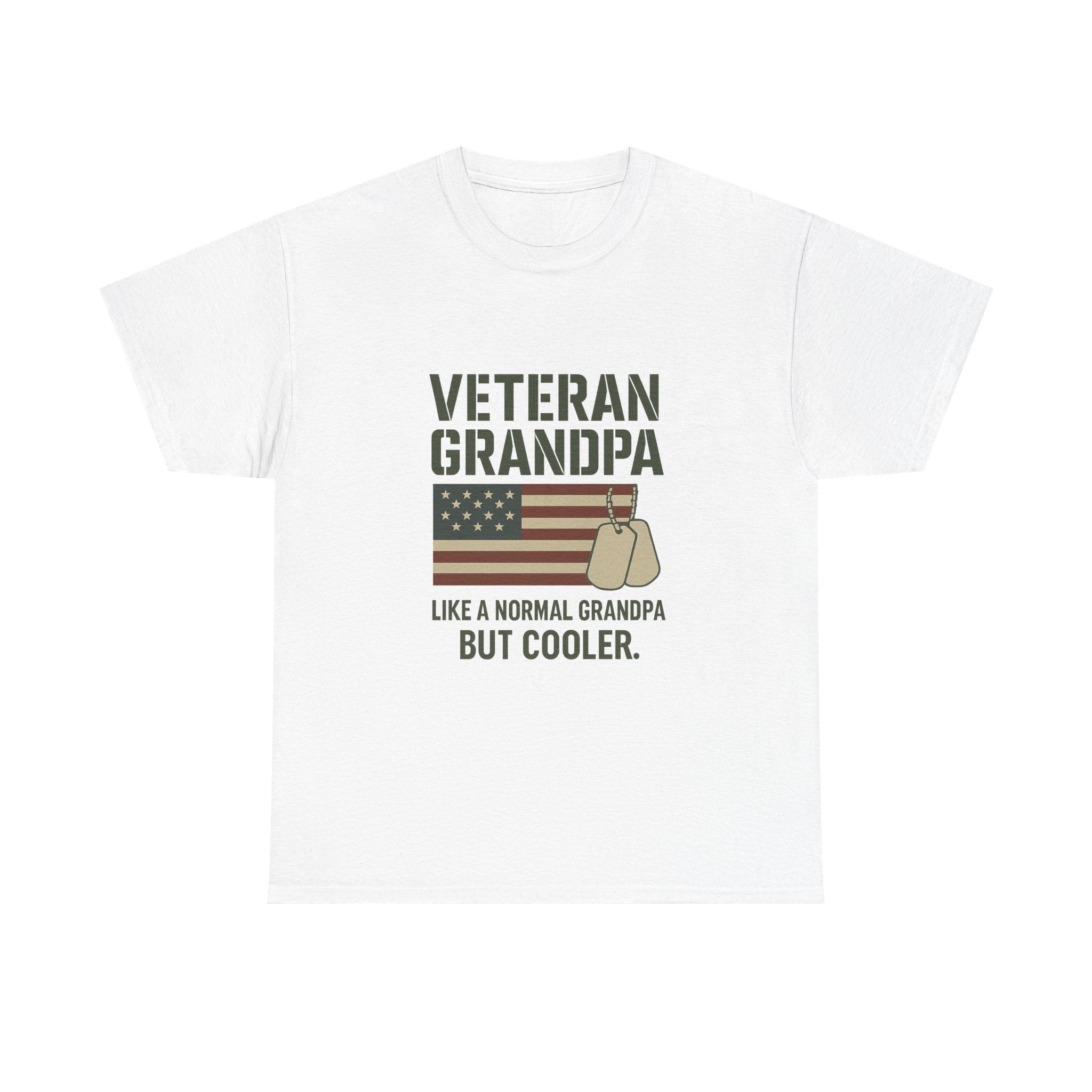 Veteran Grandpa Like A Normal Grandpa But Cooler T-Shirt | Gift for Grandpa | Graphic Tee