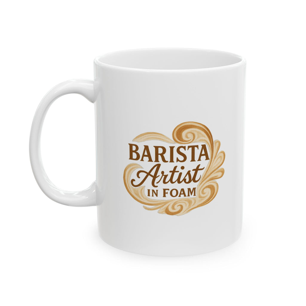 Barista Artist In Foam Ceramic Mug