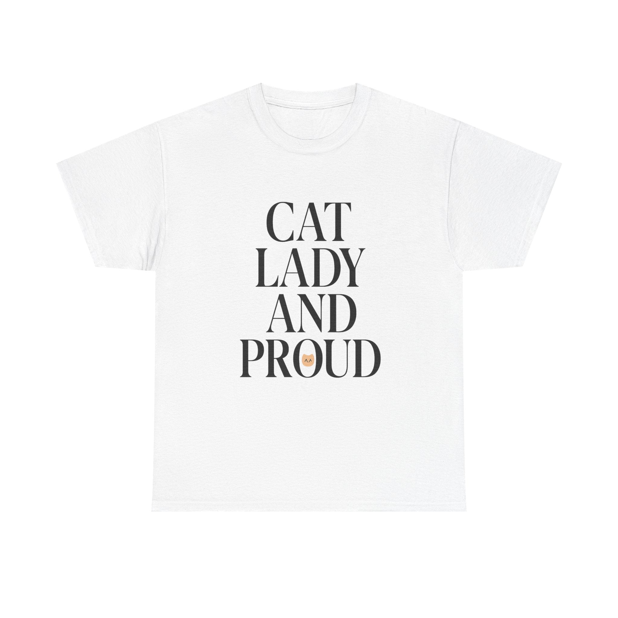 Cat Lady and Proud T-Shirt | Cat Lover Gift | Graphic Tee