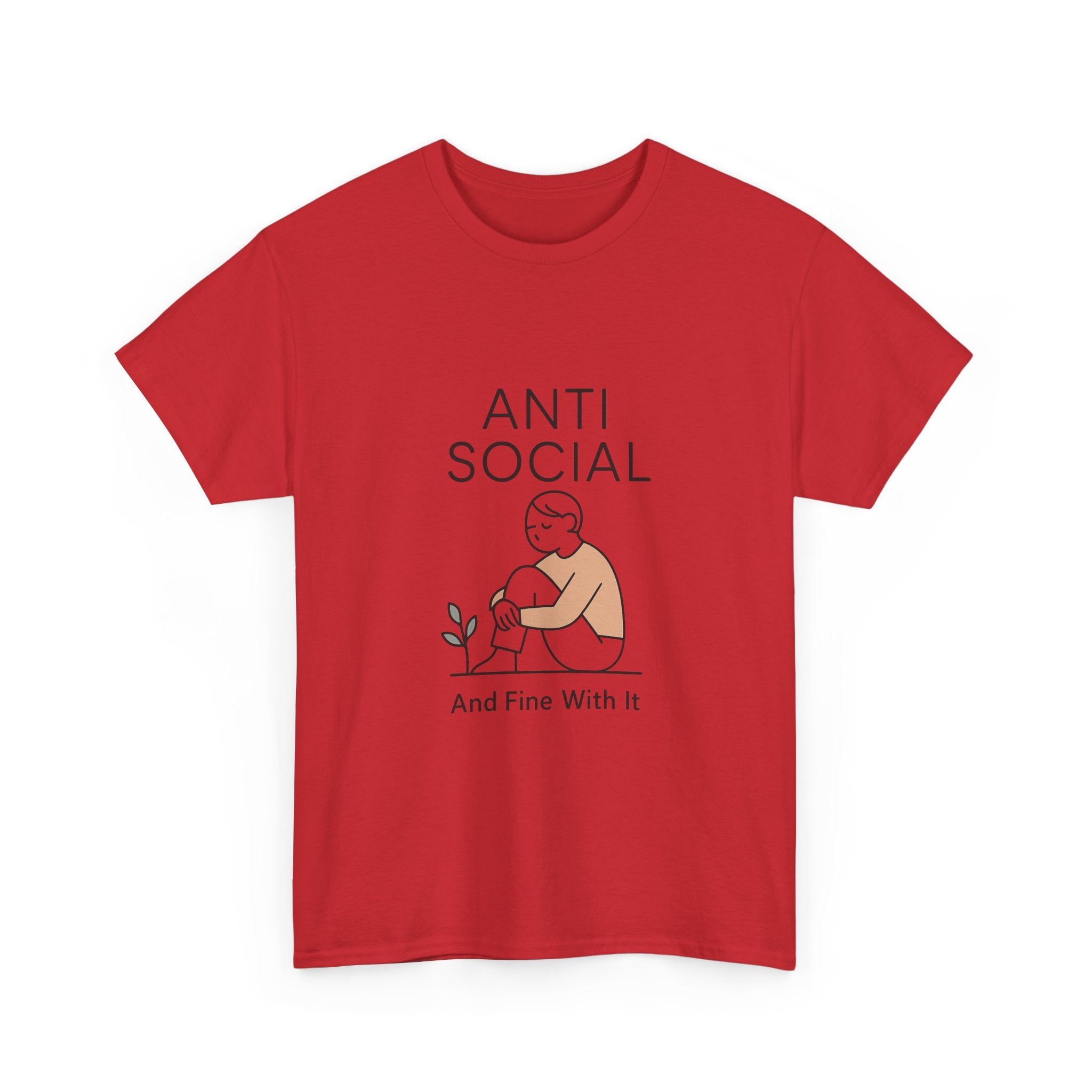 Anti Social Is My Default Setting T-Shirt | Funny Introvert Gift | Graphic Tee