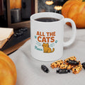 Fur Covered And Feline Outnumbered Coffee Mug | Multi Cat Mom Humor | Ceramic Mug