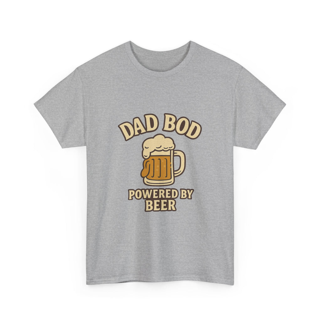 Dad Bod Powered By Beer Father T-Shirt | Gift for Dad | Graphic Tee
