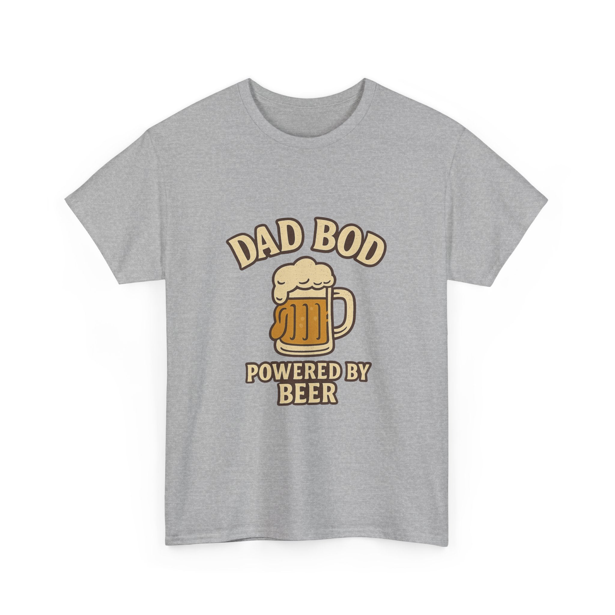 Dad Bod Powered By Beer Father T-Shirt | Gift for Dad | Graphic Tee