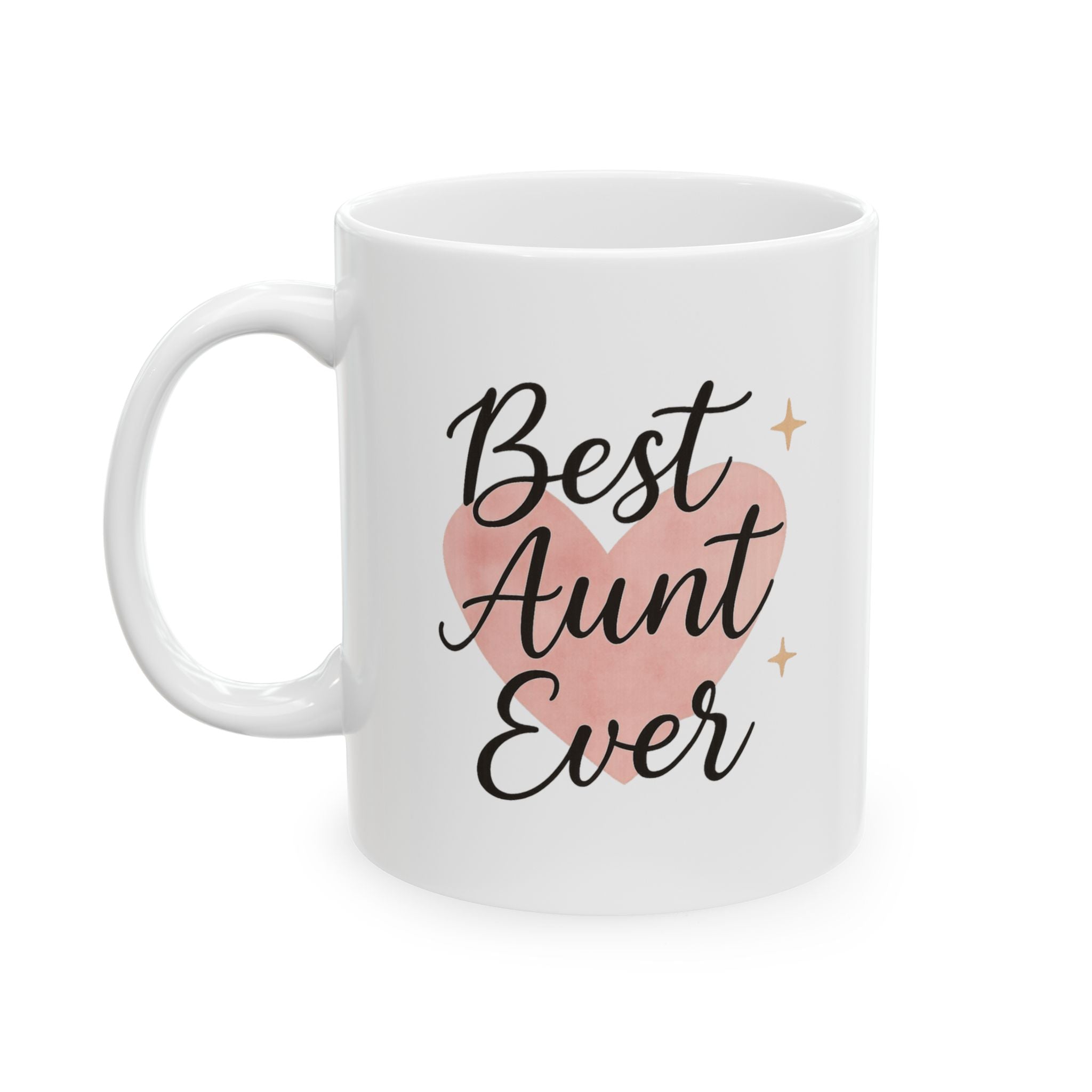 Best Aunt Ever Heart Coffee Mug | Unique Gift | Ceramic Mug