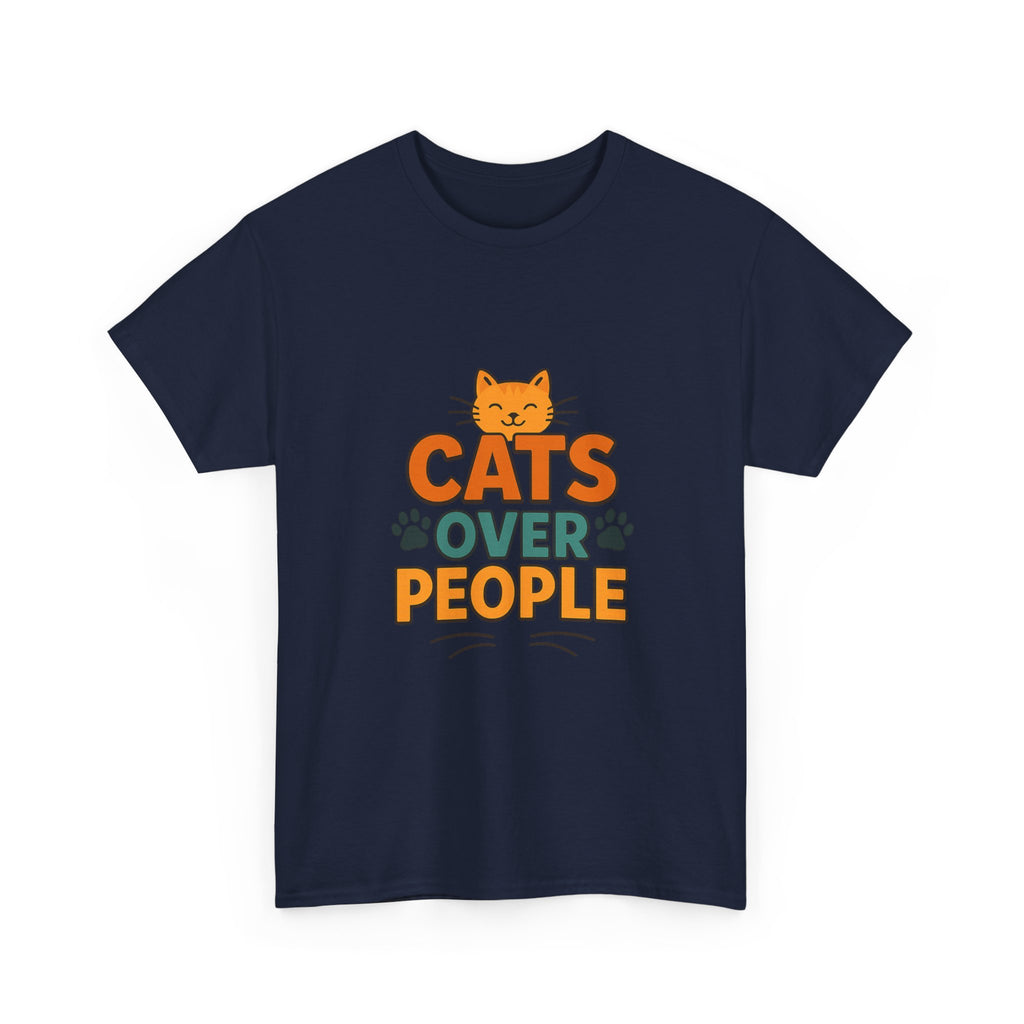 I Like Cats More Than People T-Shirt | Funny Cat Lover Gift | Graphic Tee