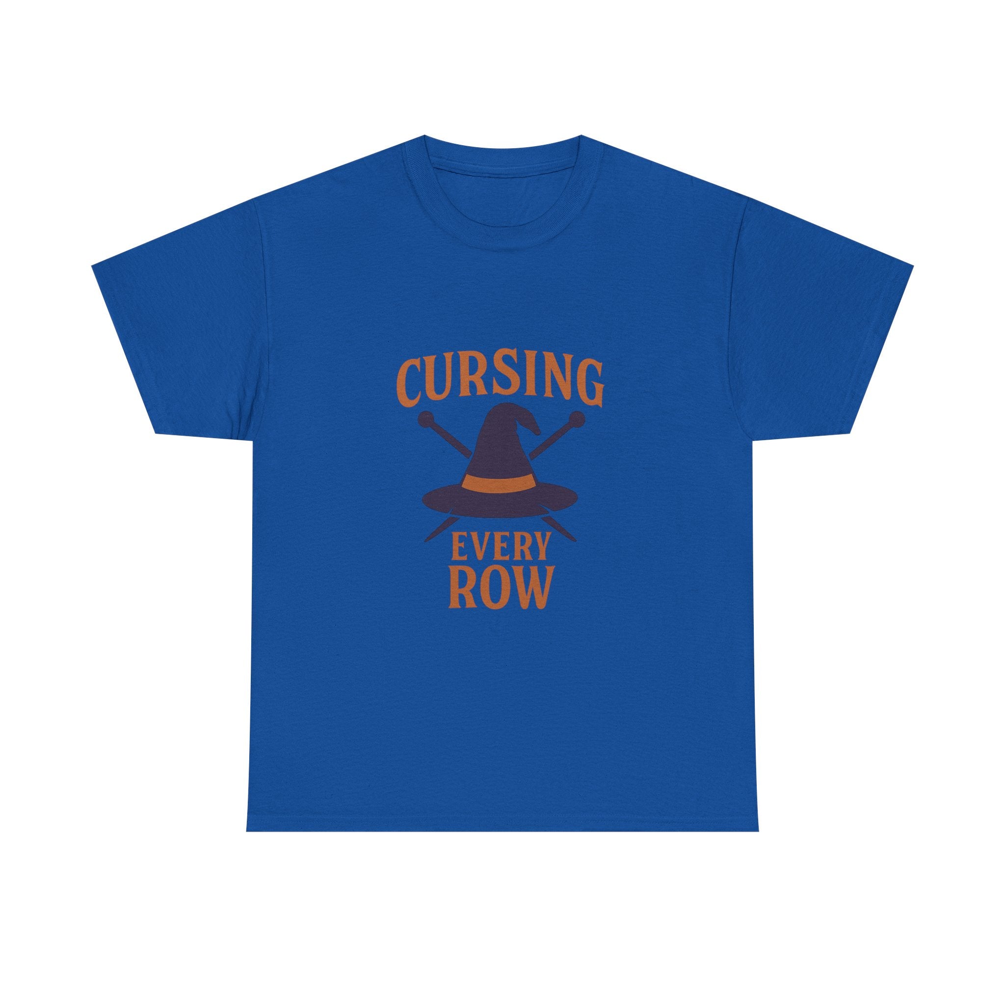 Knitting Witch Cursing Every Row T-Shirt | Unique Gift | Graphic Tee