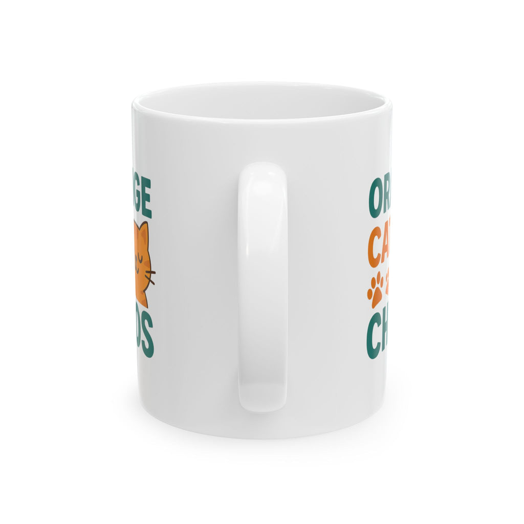 Orange Cats Choose Chaos Coffee Mug | Funny Cat Gift | Ceramic Mug