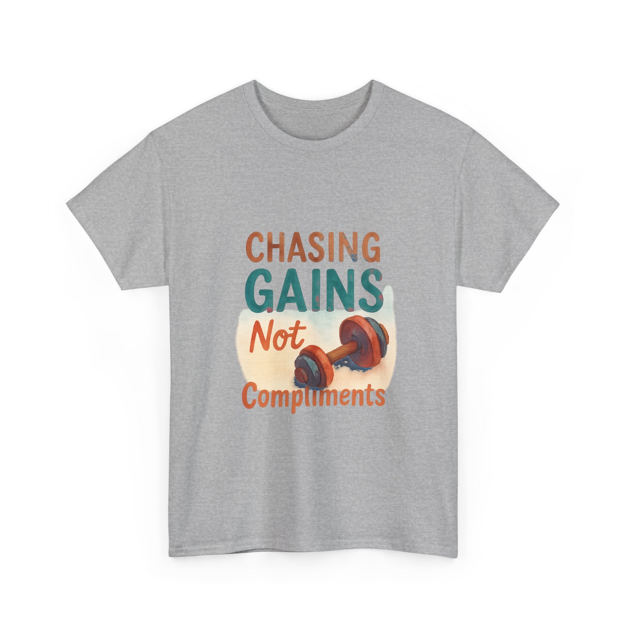 Chasing Gains Not Compliments T-Shirt | Gym Gains Gift | Graphic Tee