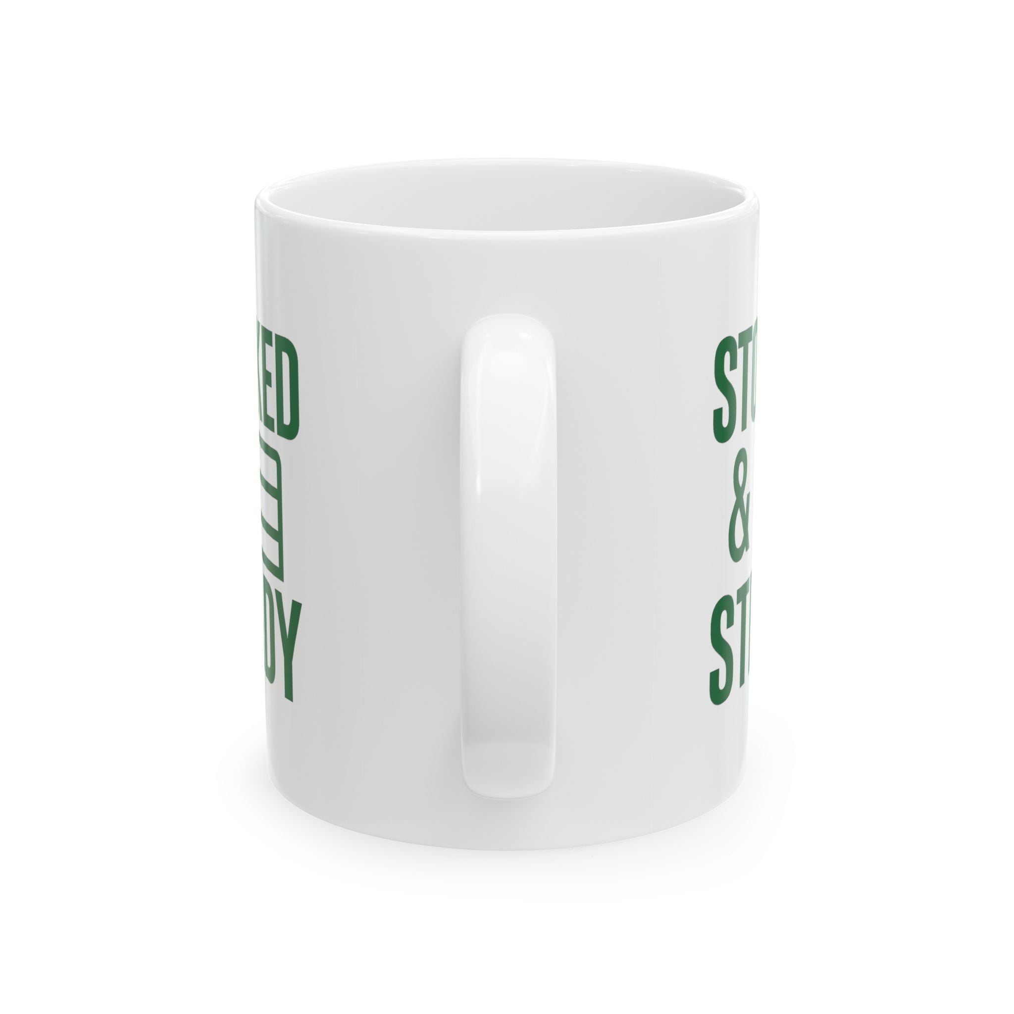 Grocery Store Worker Stocked And Steady Coffee Mug | Unique Gift | Ceramic Mug
