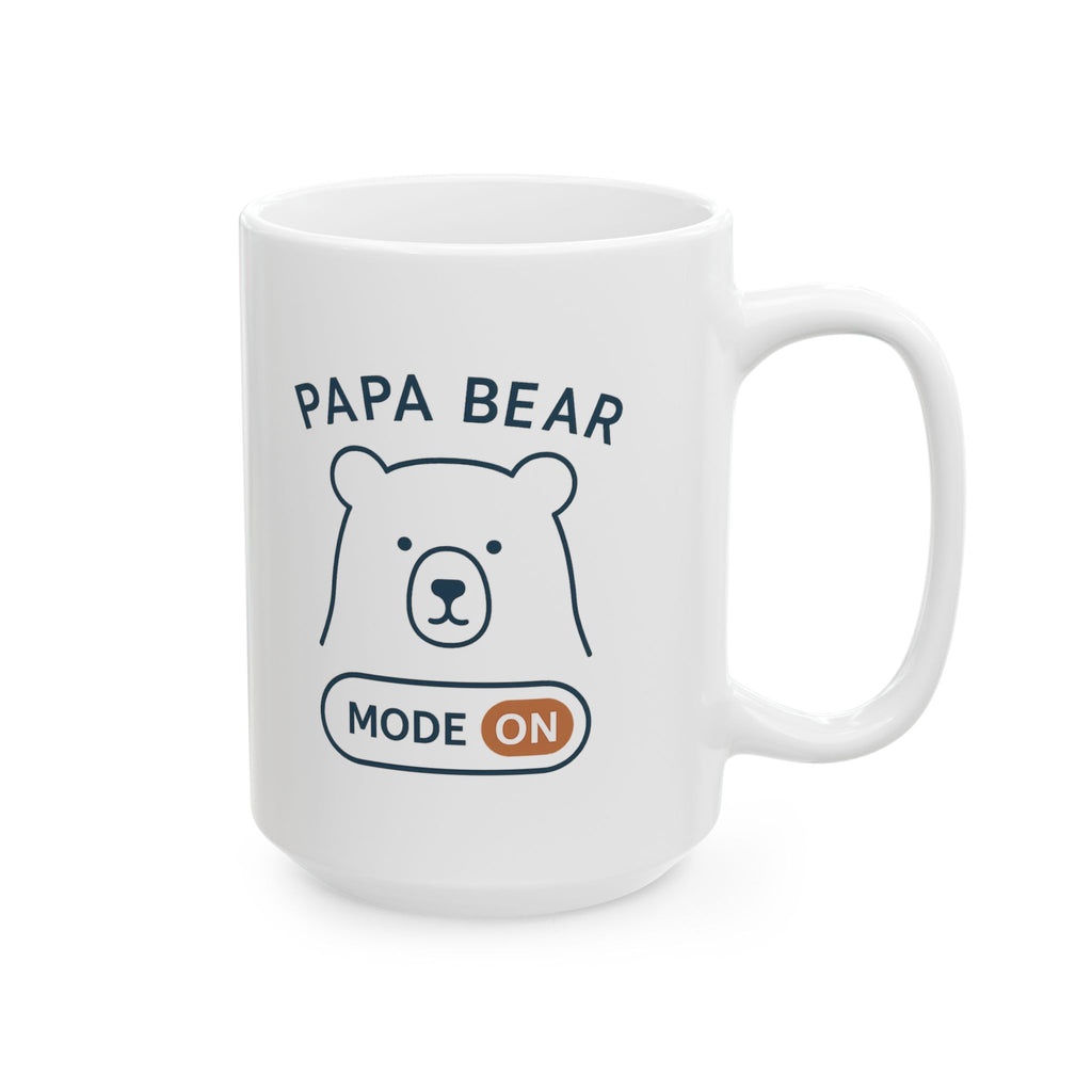 Growl Before Coffee Papa Bear Vibes Coffee Mug | Funny Dad Humor | Ceramic Mug