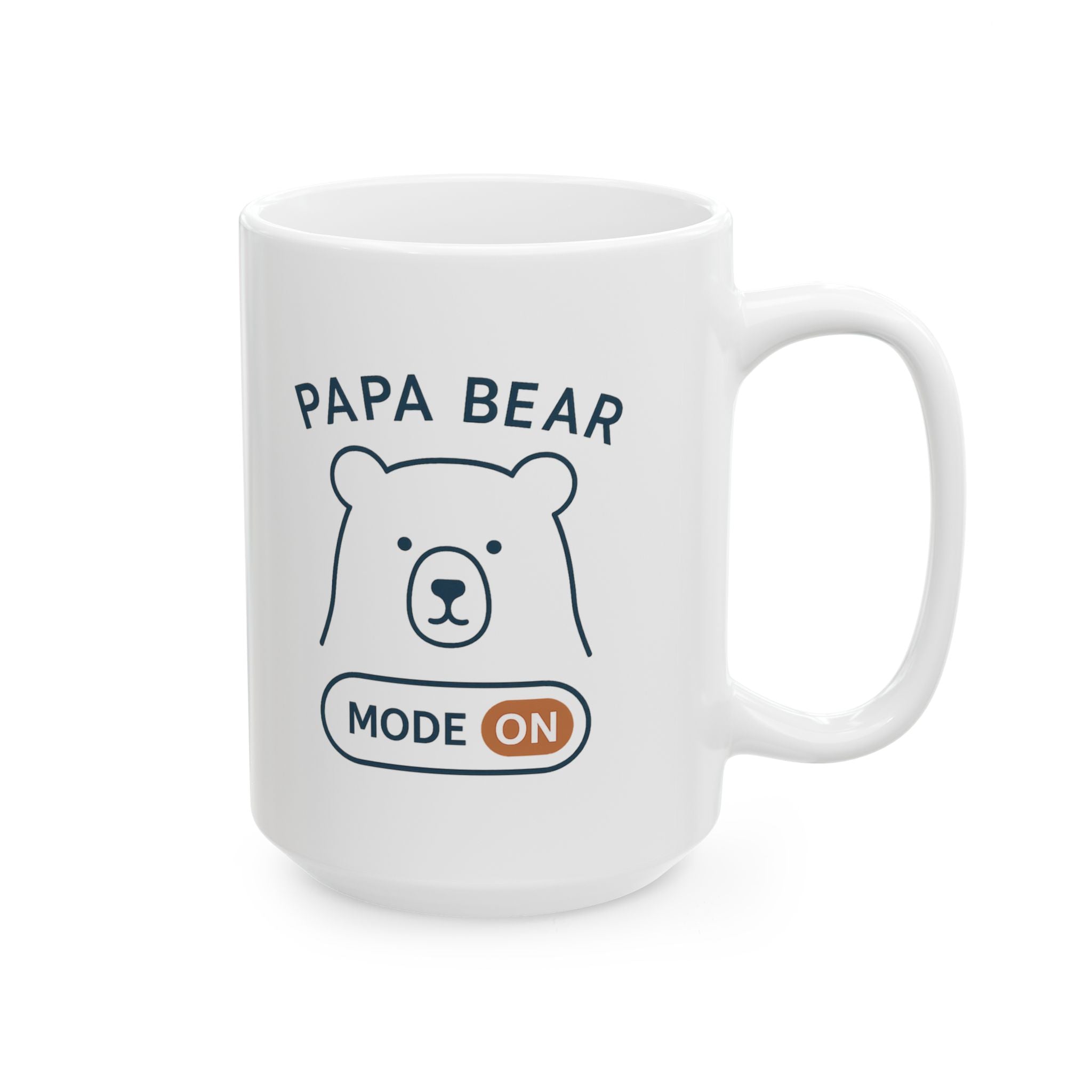 Growl Before Coffee Papa Bear Vibes Coffee Mug | Funny Dad Humor | Ceramic Mug