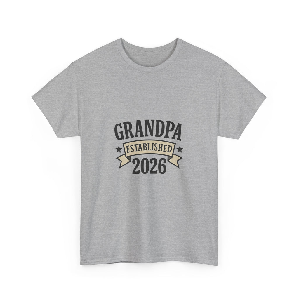 Grandpa Established 2026 New Grandpa T-Shirt | Gift for Grandpa | Graphic Tee