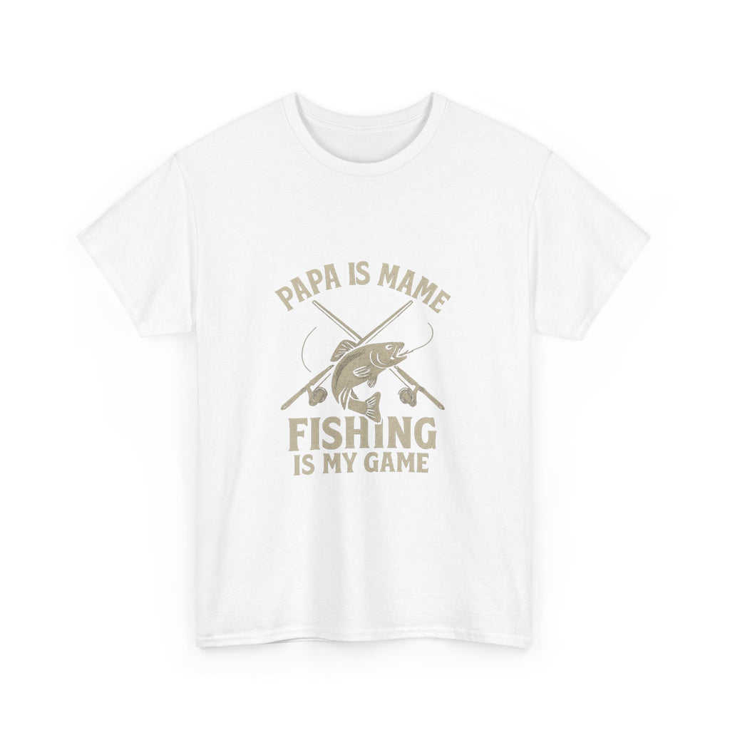 Papa Is My Name Fishing Is My Game T-Shirt | Fishing Lover Gift | Graphic Tee