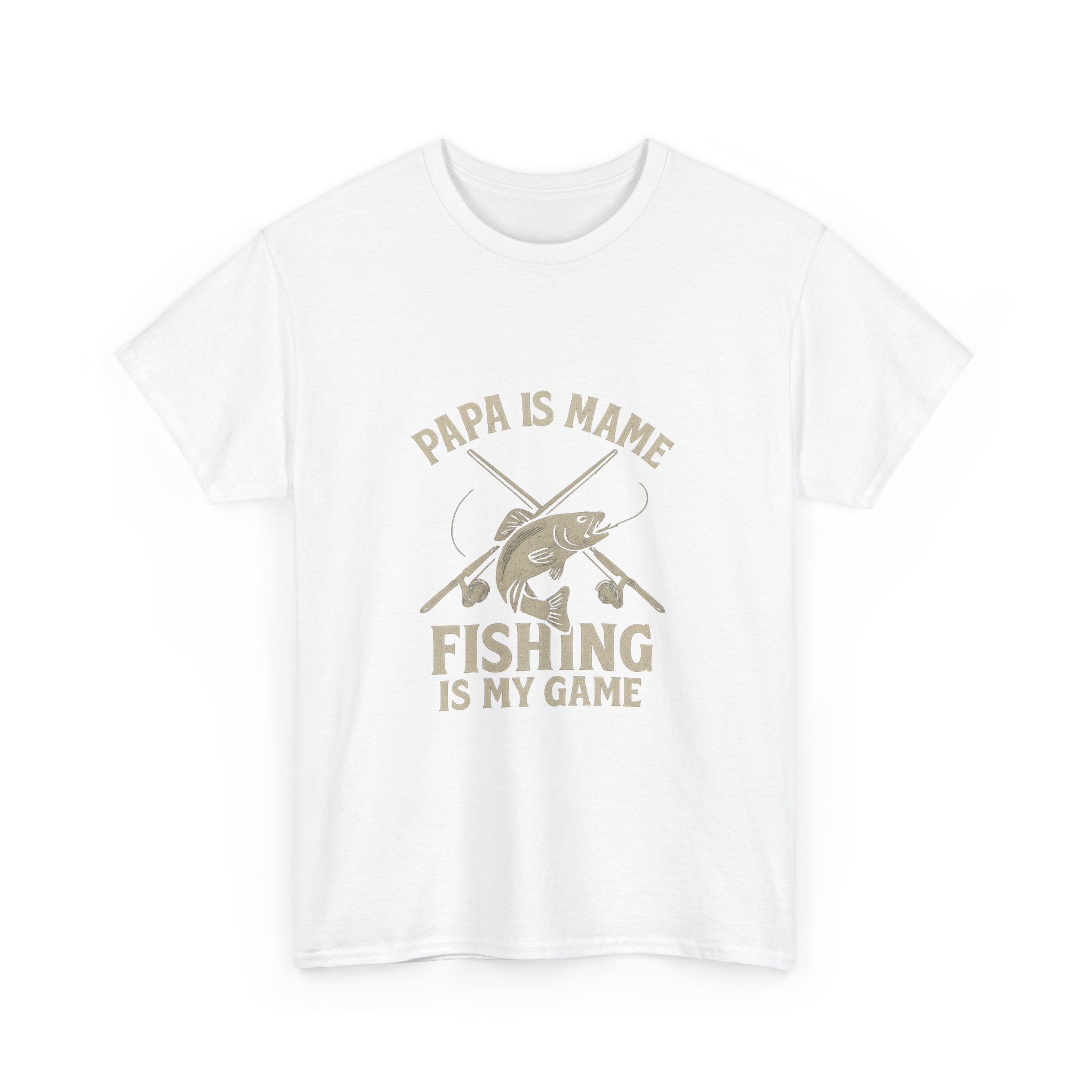 Papa Is My Name Fishing Is My Game T-Shirt | Fishing Lover Gift | Graphic Tee