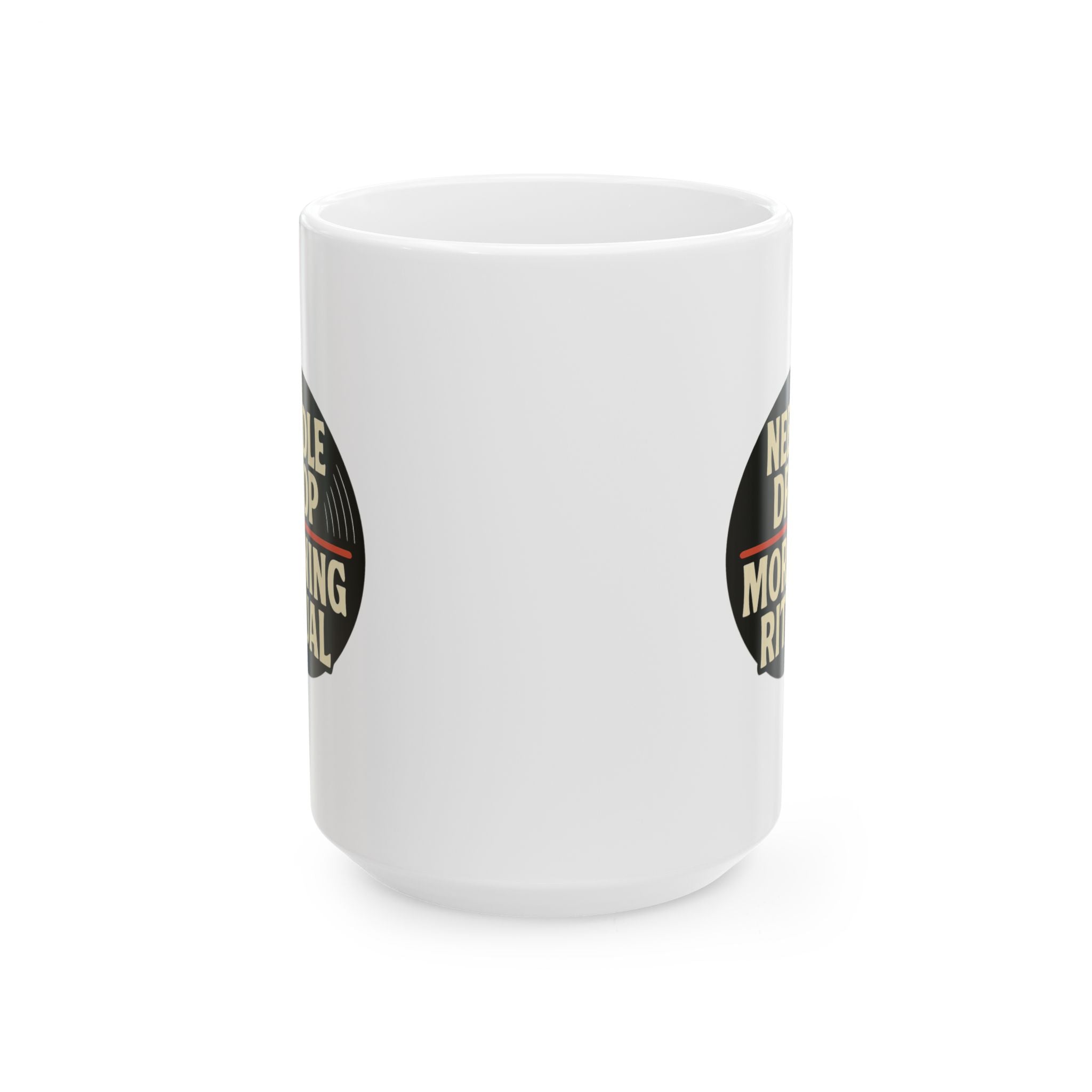 Vintage Vinyl Collector Needle Drop Morning Ritual Coffee Mug | Unique Gift | Ceramic Mug