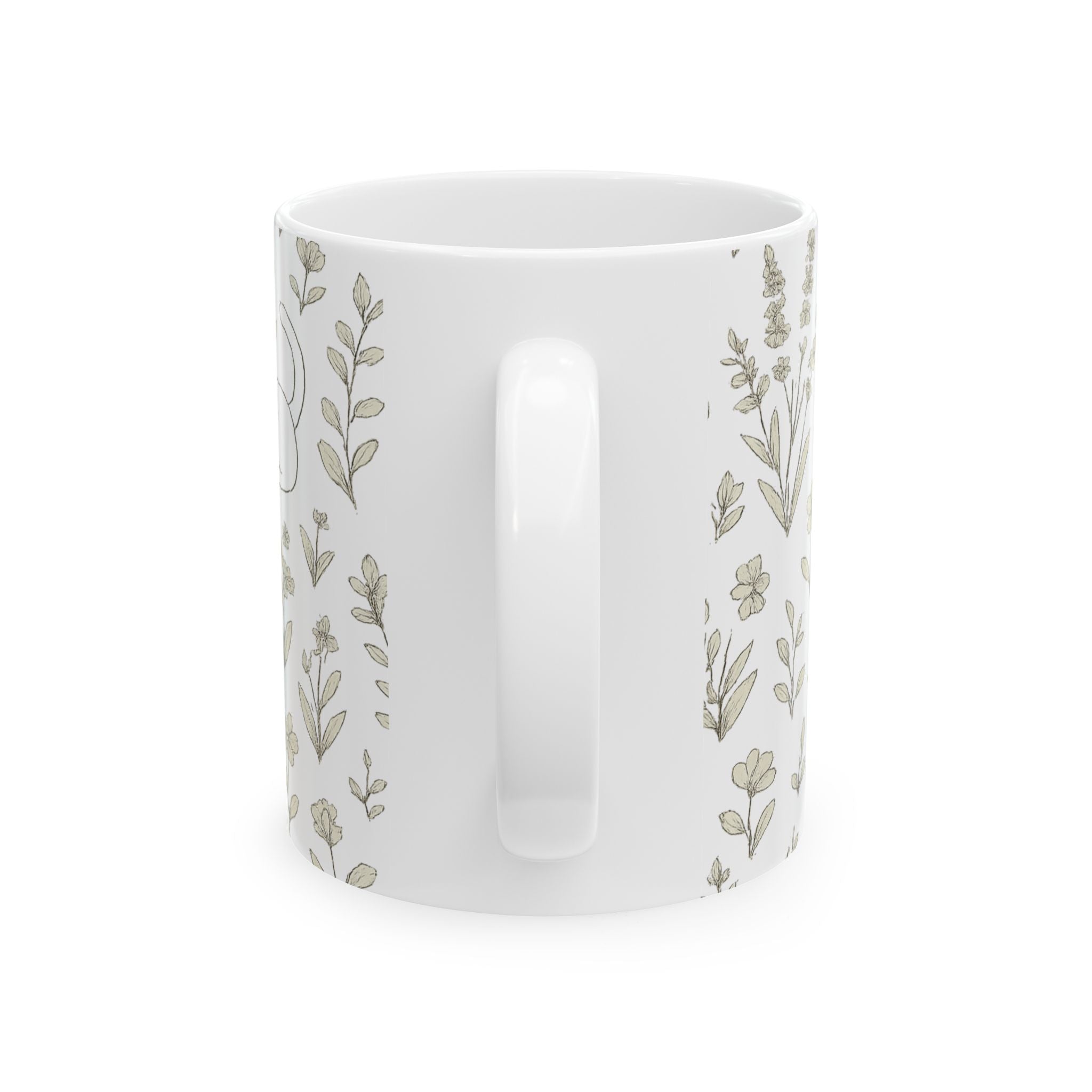 Delicate Cats In Garden Full Wrap Coffee Mug | Cats Gift | Ceramic Mug