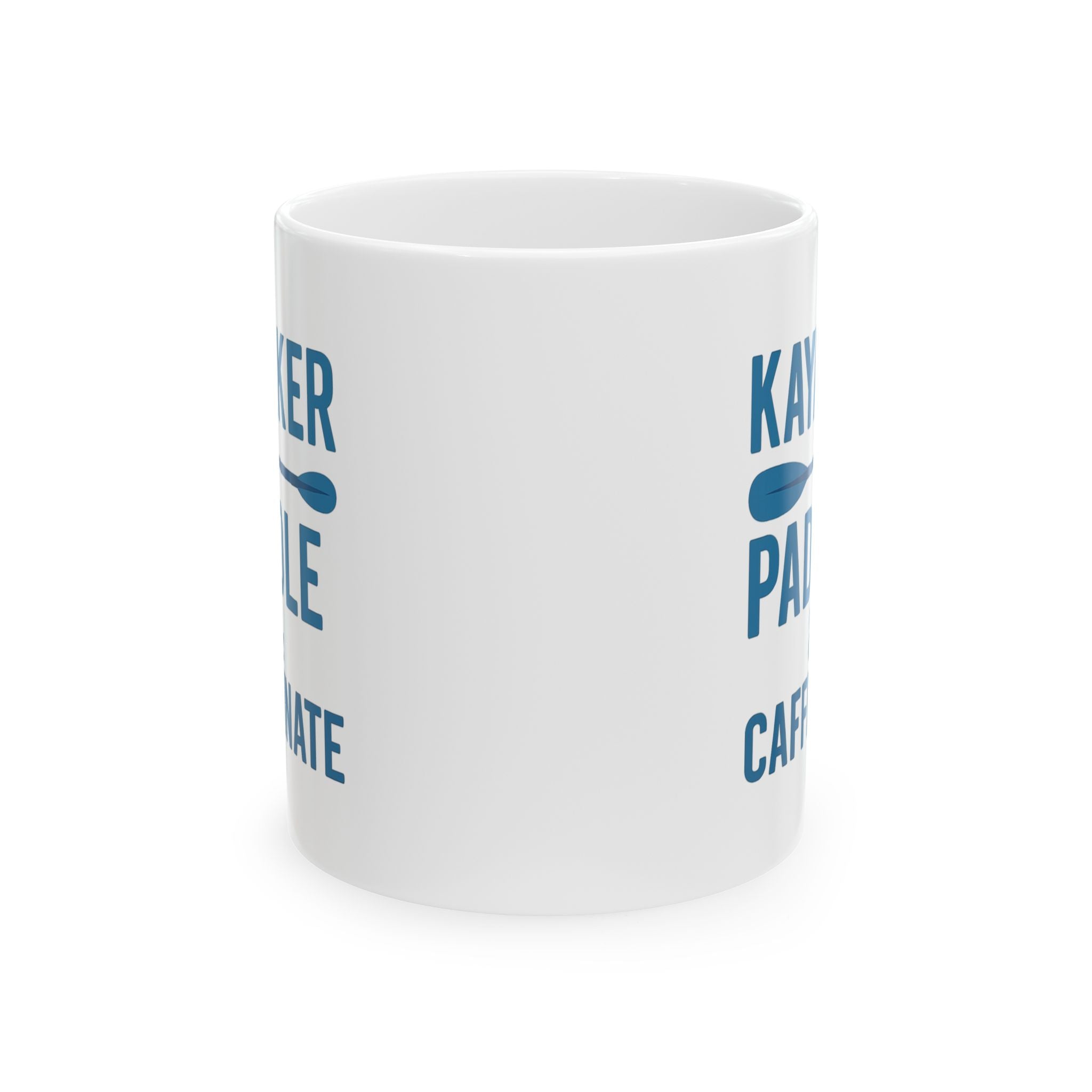 Kayaker Paddle And Caffeinate Coffee Mug | Unique Gift | Ceramic Mug