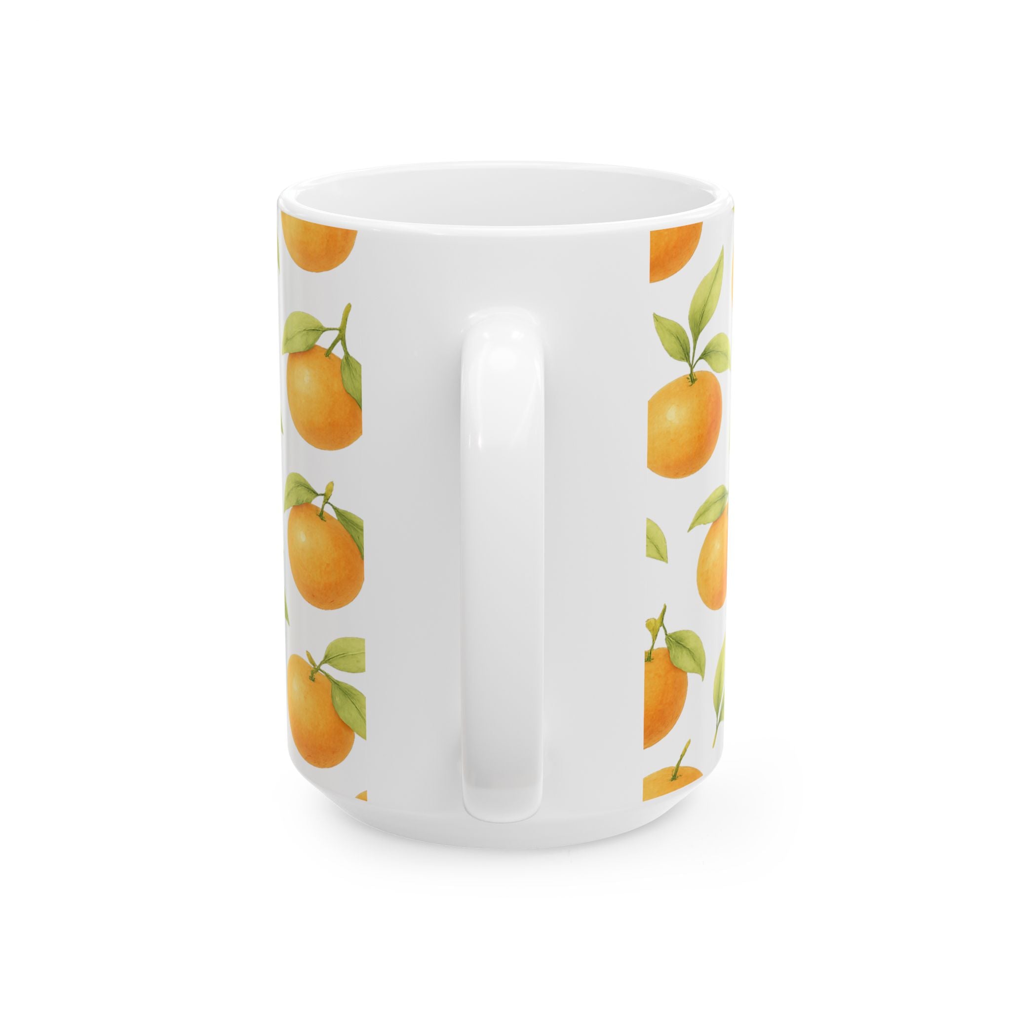 Watercolor Oranges Pattern Coffee Mug | Fruit Lover Gift | Ceramic Mug