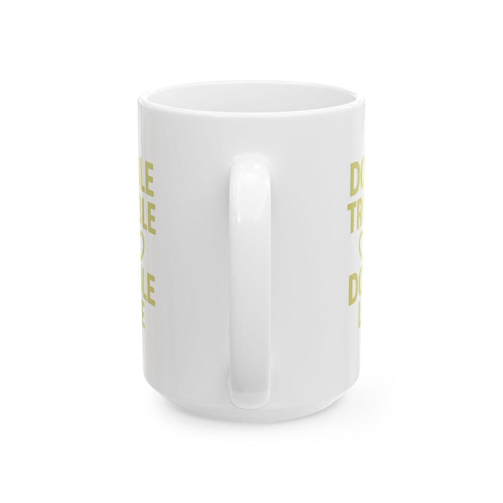 Twin Mom Double The Trouble Double The Love Coffee Mug | Gift for Mom | Ceramic Mug