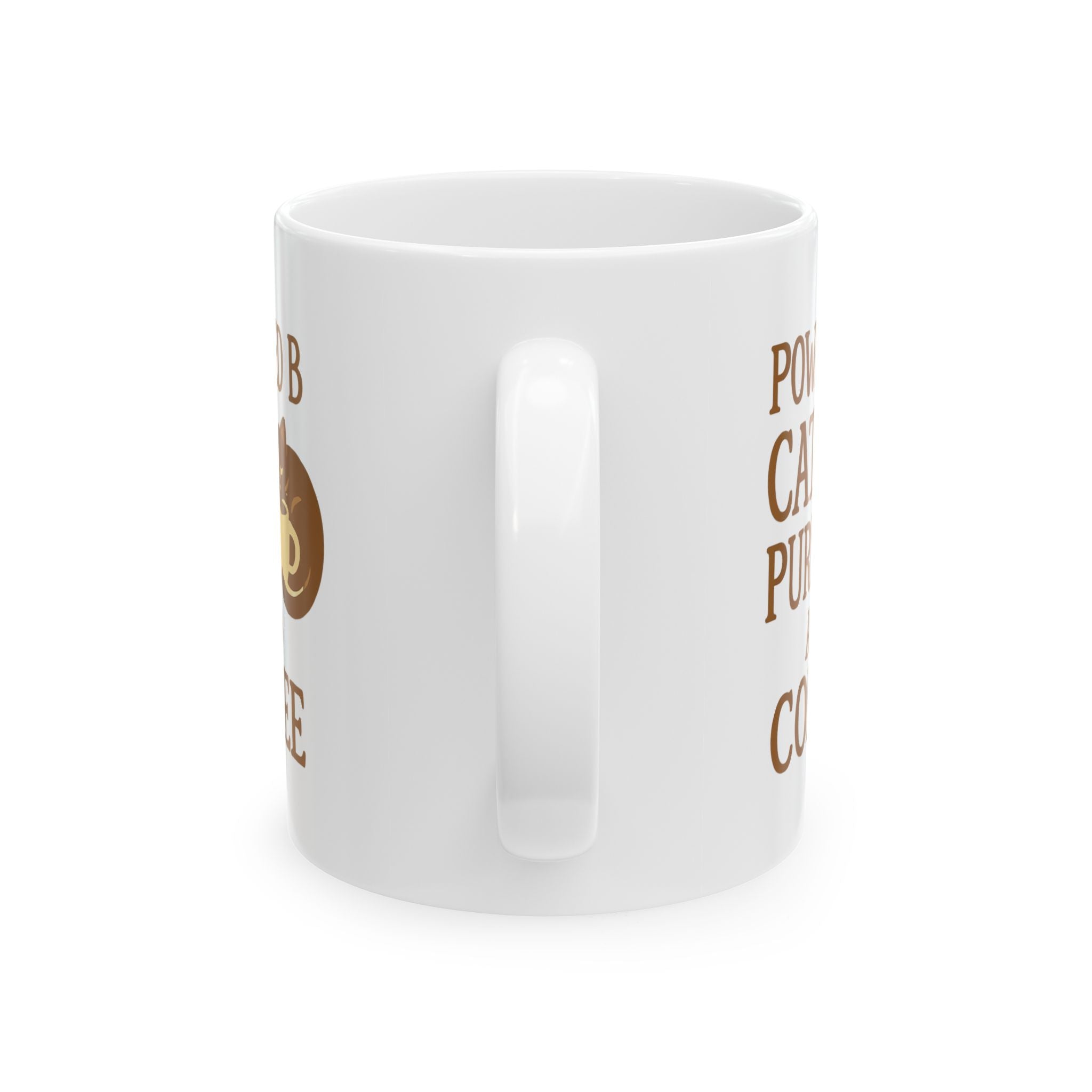 Powered By Cat Purrs And Coffee Coffee Mug | Cat Lover Gift | Ceramic Mug