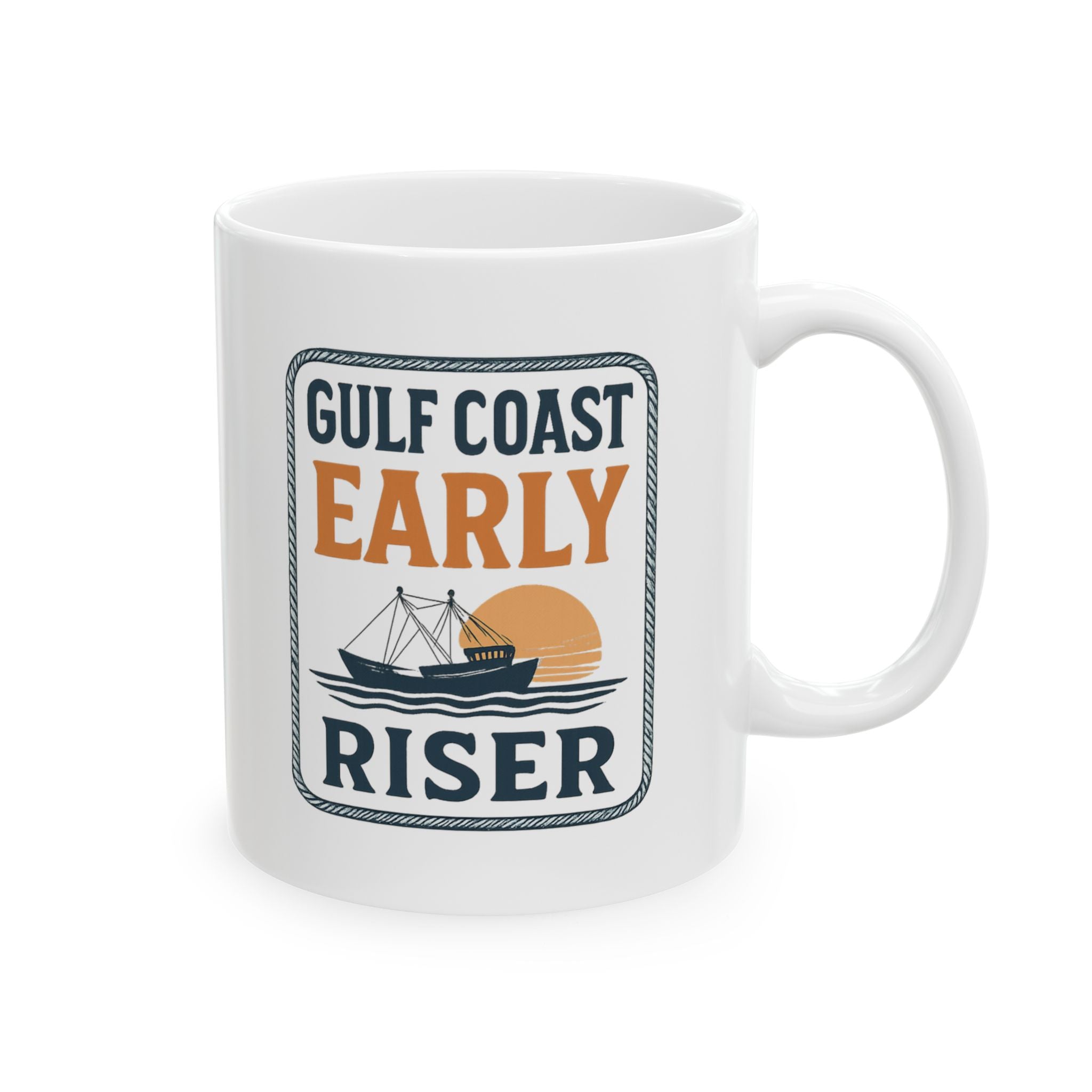 Shrimper Gulf Coast Early Riser Coffee Mug | Unique Gift | Ceramic Mug