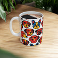Bold Dog Faces Full Wrap Coffee Mug | Dogs Gift | Ceramic Mug