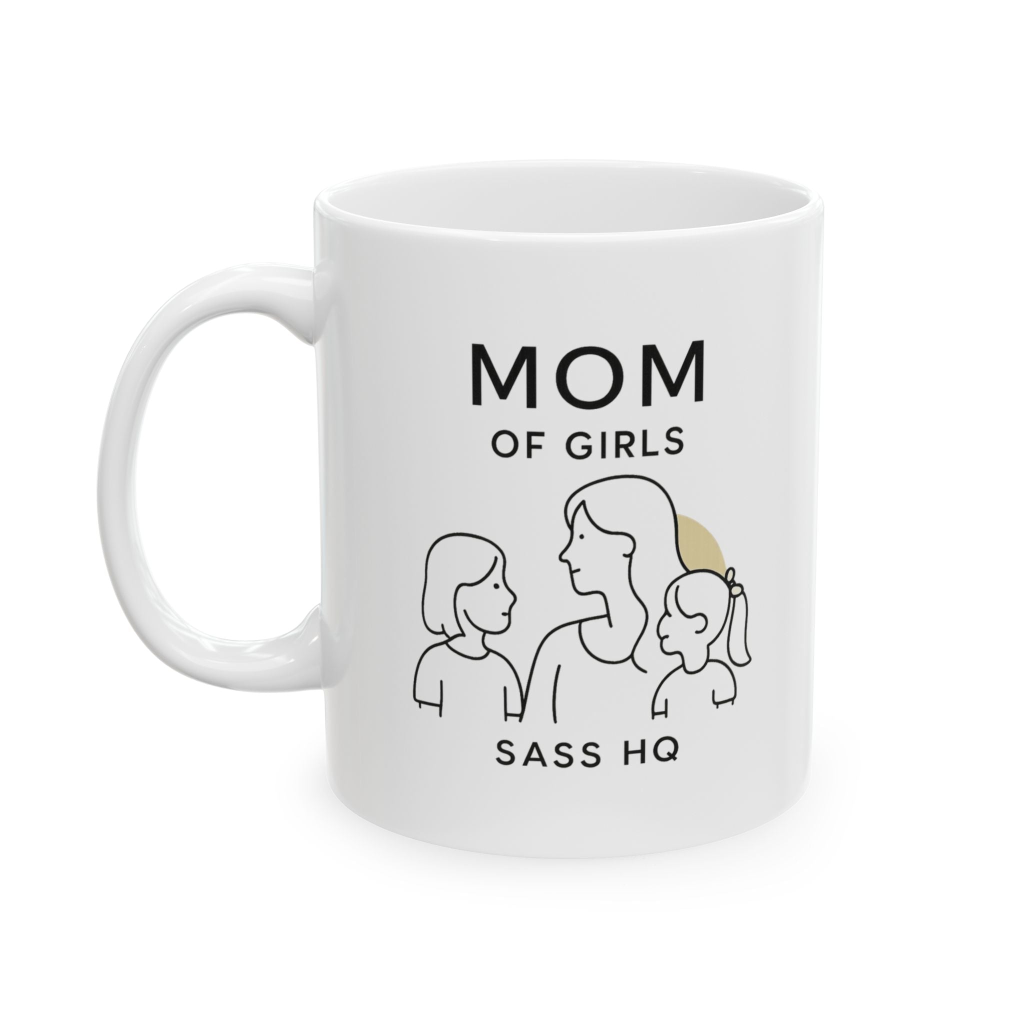 Mom Of Girls Glitter In My Coffee Coffee Mug | Girl Mom Humor | Ceramic Mug