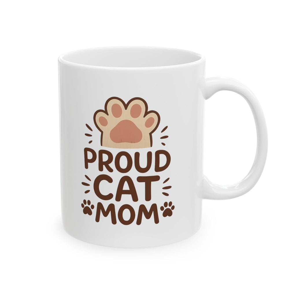 Proud Cat Mom Coffee Mug | Cat Lover Gift | Ceramic Mug