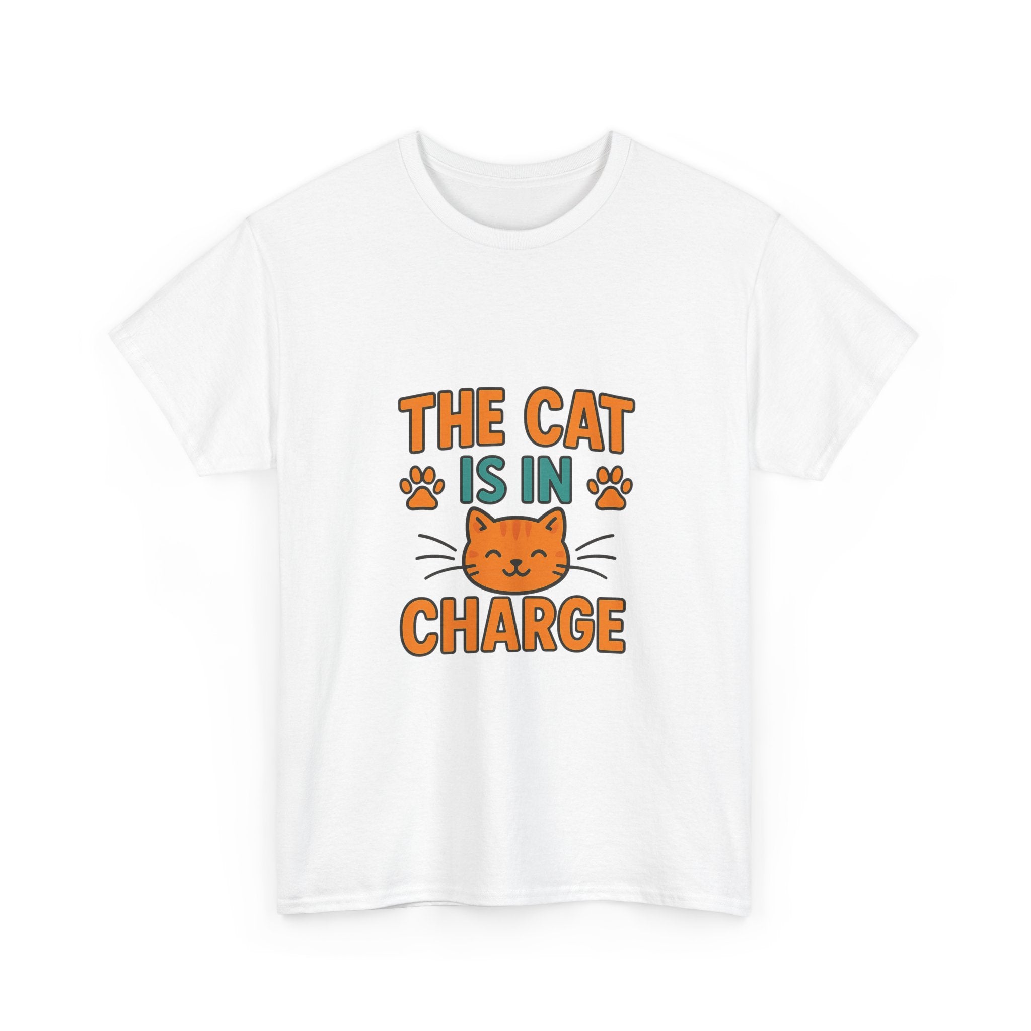 Boss Is The Cat T-Shirt | Funny Pet Humor | Graphic Tee