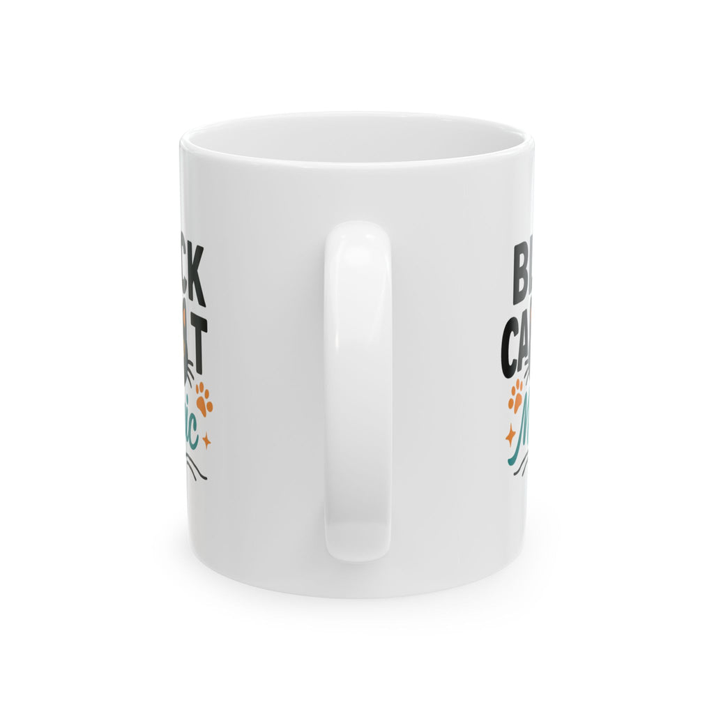 Black Cat Approved This Message Coffee Mug | Cat Humor Gift | Ceramic Mug