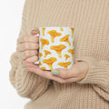 Watercolor Chanterelle Mushrooms Full Wrap Coffee Mug | Mushrooms Gift | Ceramic Mug