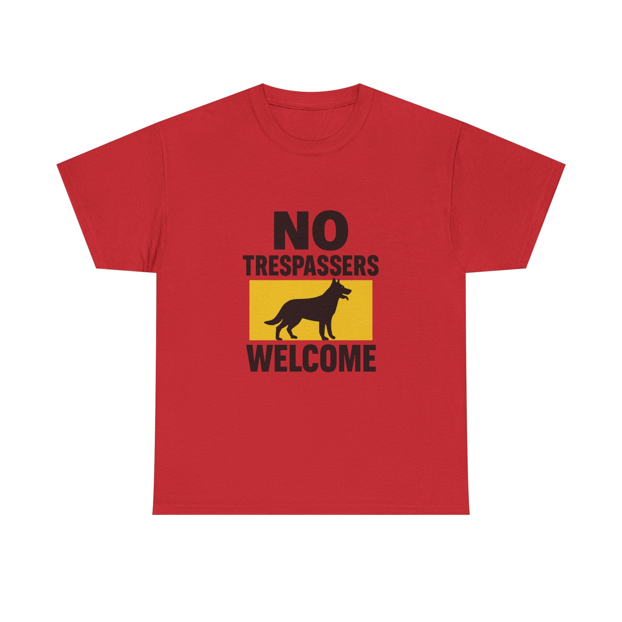 Guard Dog Dad No Trespassers Welcome T-Shirt | Dog Lover Gift | Graphic Tee