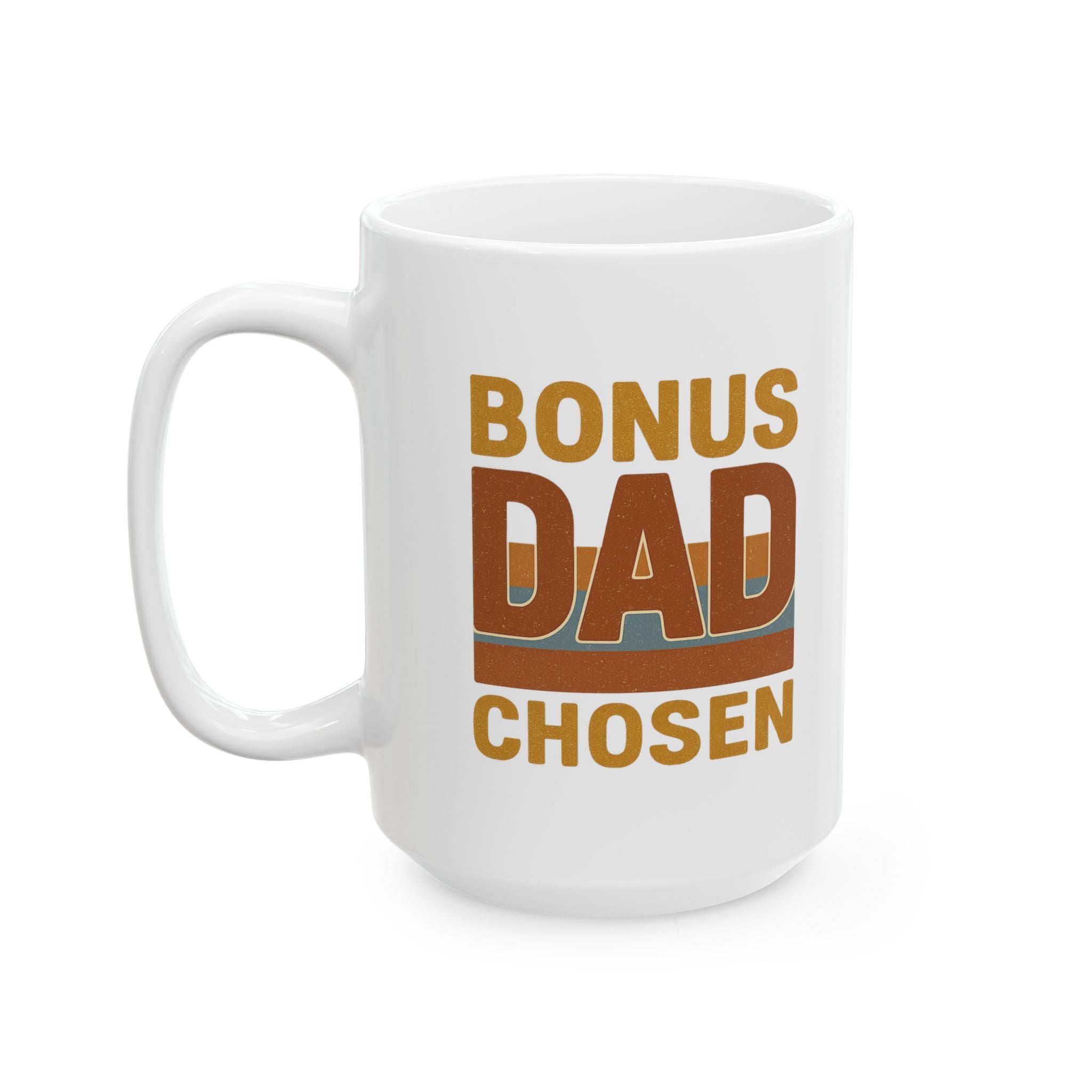 Bonus Dad Real Love No Bio Required Coffee Mug | Blended Family Humor | Ceramic Mug